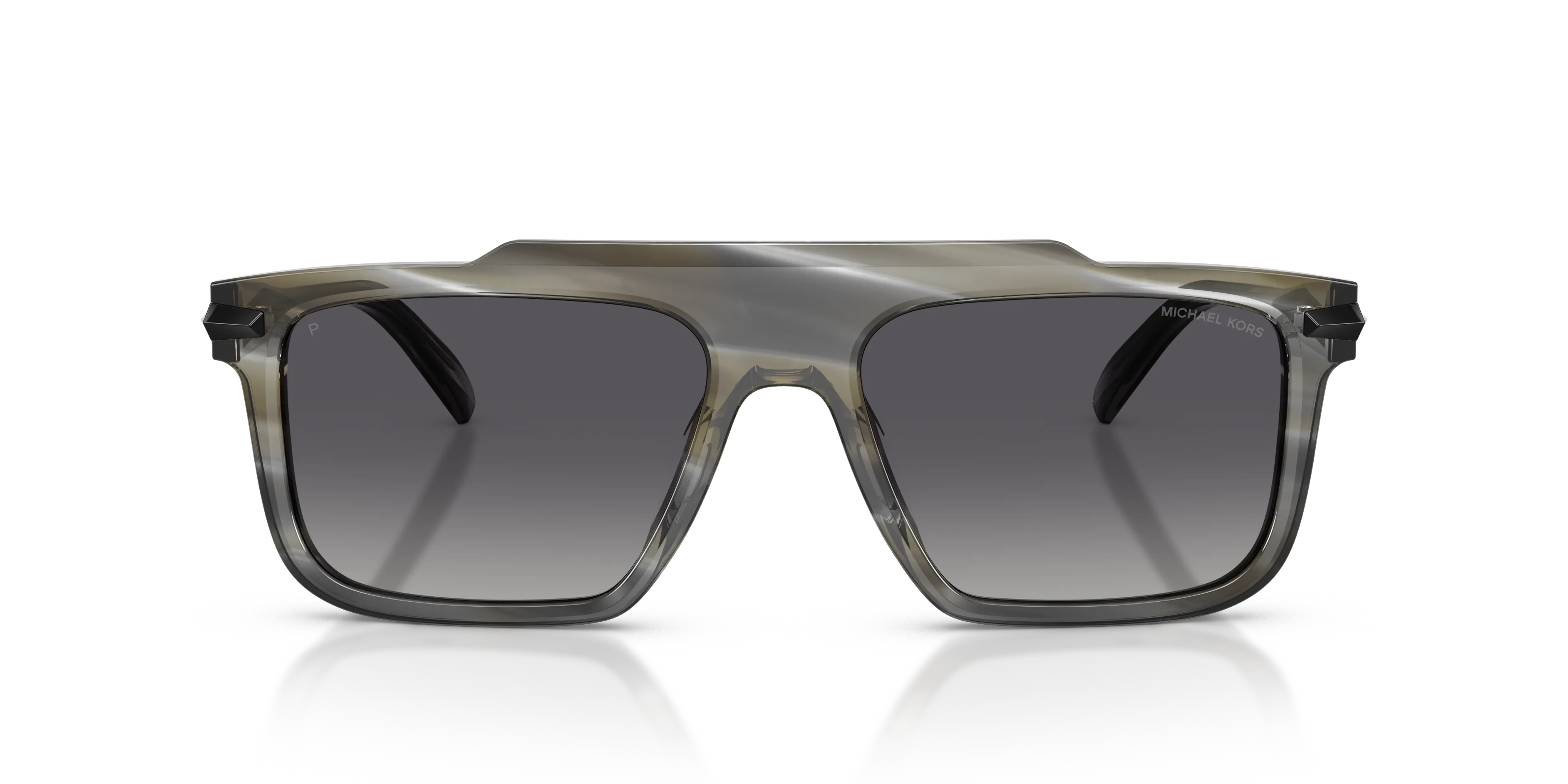 Michael Kors MK2278U BOSTON 4047T3 Occhiali da sole Acetato Marrone Grigio Squadrata Polarizzata - immagine 3