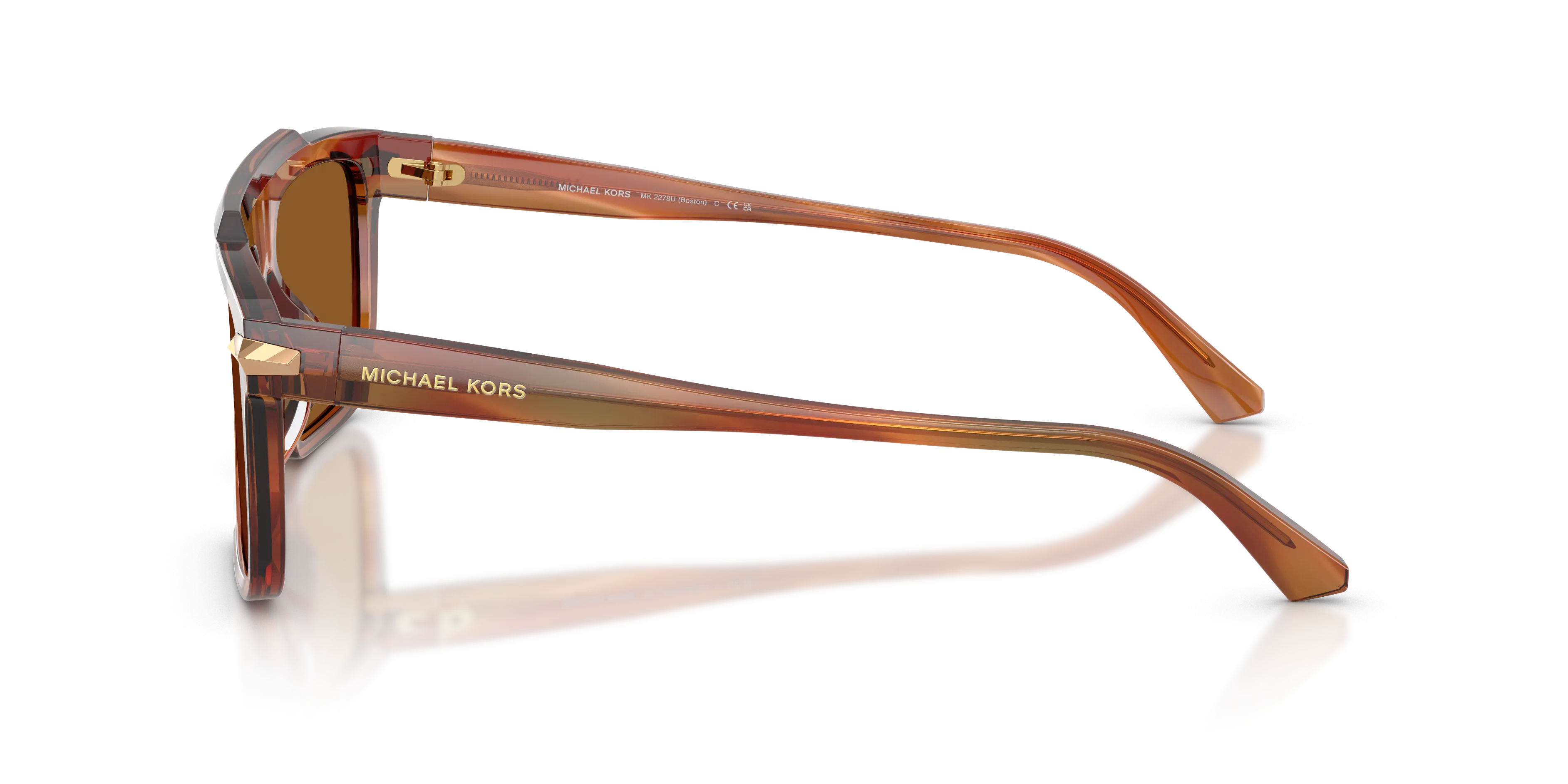 Michael Kors MK2278U BOSTON 403973 Occhiali da sole Acetato Marrone Marrone Squadrata Normale - immagine 4