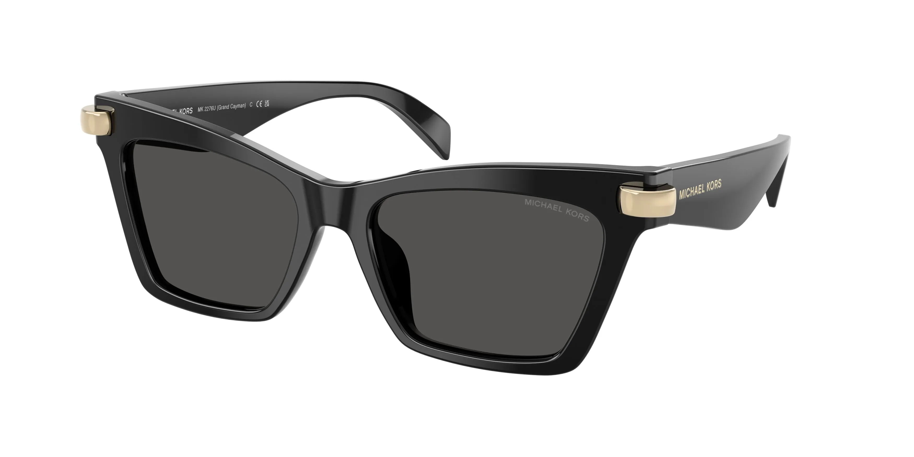 Michael Kors MK2276U GRAND CAYMAN 300587 Occhiali da sole Acetato Nero Grigio Cat Eye Normale - immagine 1