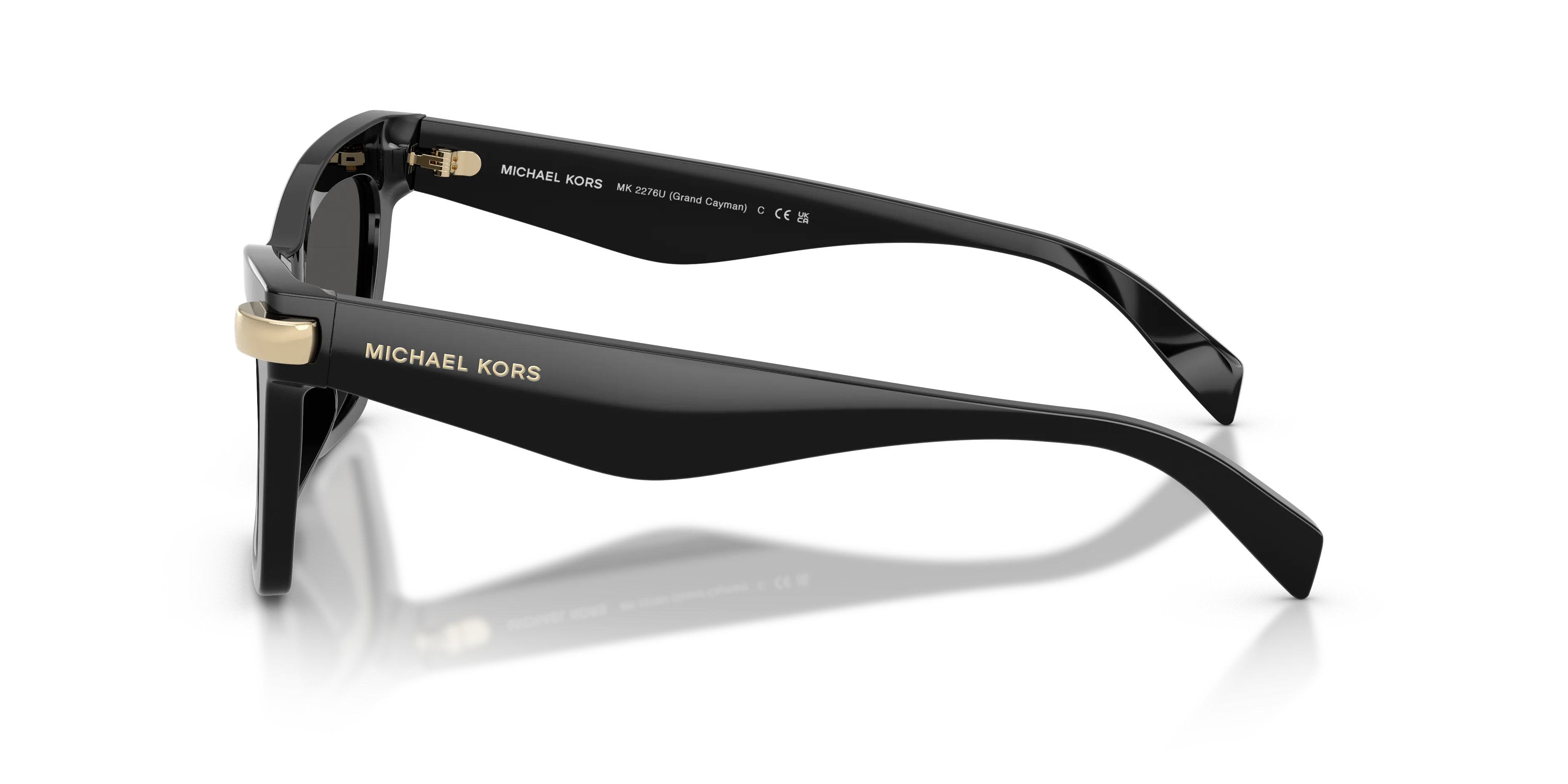 Michael Kors MK2276U GRAND CAYMAN 300587 Occhiali da sole Acetato Nero Grigio Cat Eye Normale - immagine 4