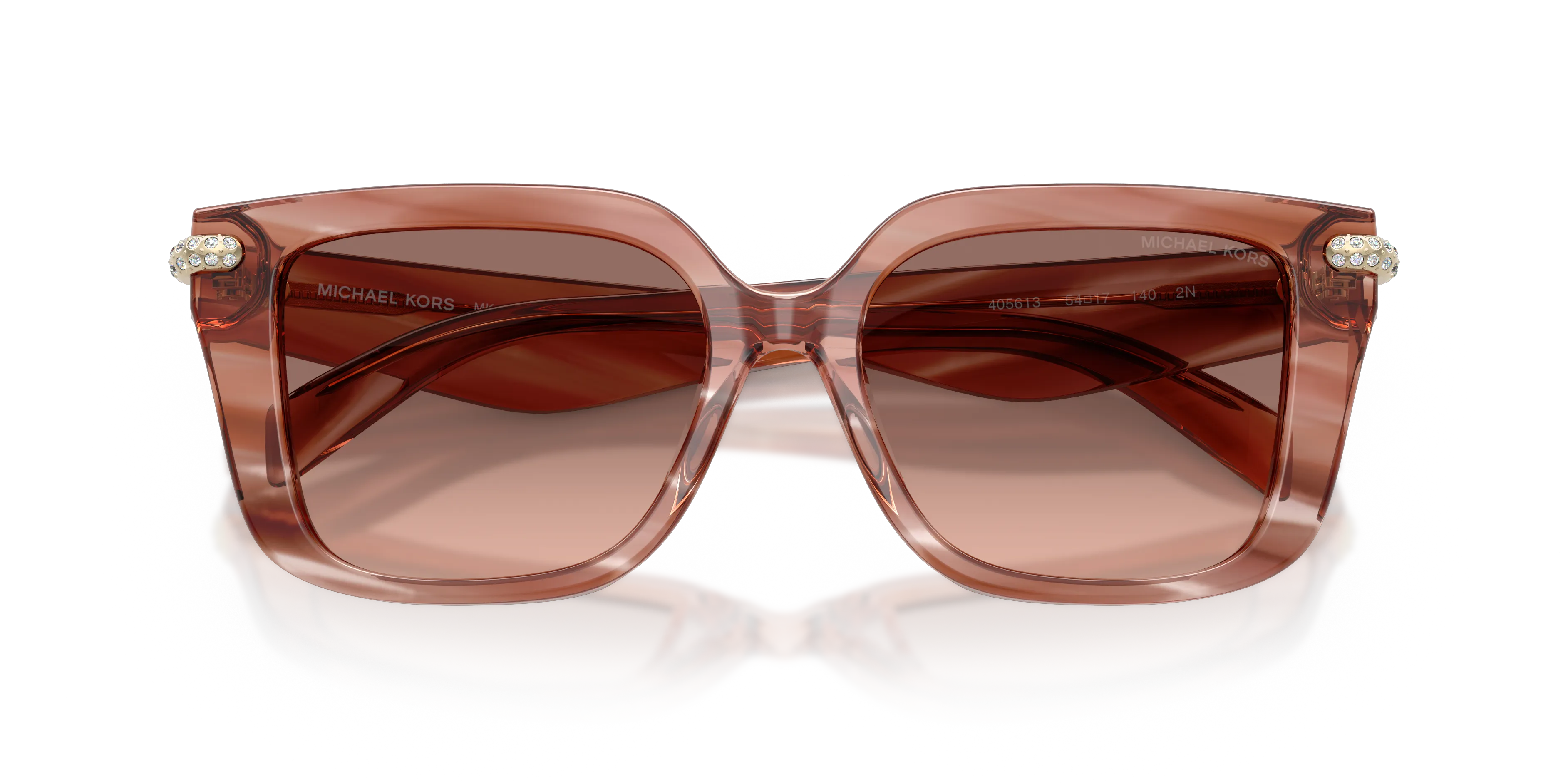 Michael Kors MK2275BU SANTO DOMINGO 405613 Occhiali da sole Acetato Rosa Marrone Squadrata Normale - immagine 2