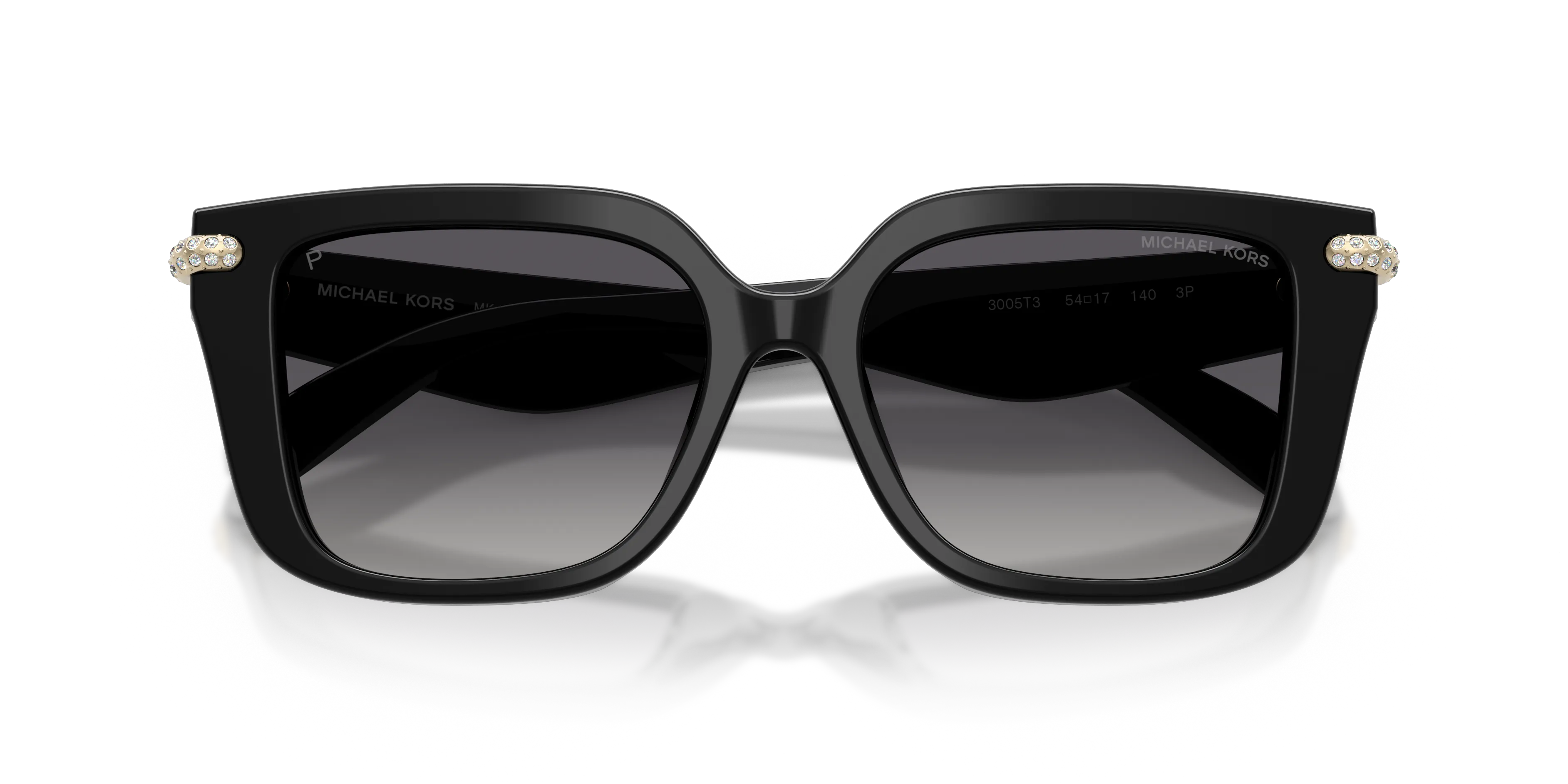Michael Kors MK2275BU SANTO DOMINGO 3005T3 Occhiali da sole Acetato Nero Grigio Squadrata Polarizzata - immagine 2