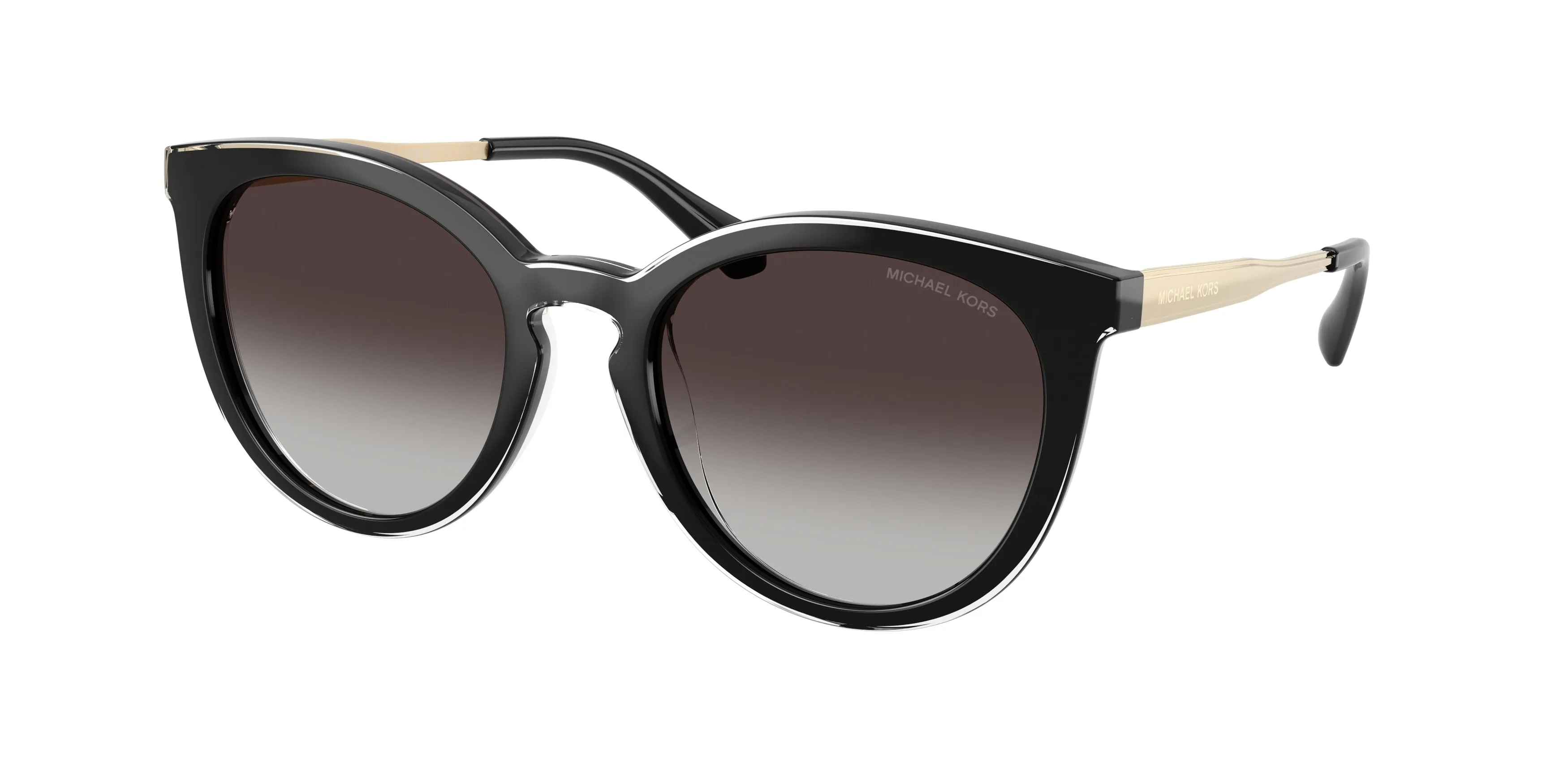 Michael Kors MK2274U TARIFA 30058G Occhiali da sole Iniettato Nero Grigio Rotonda Normale Sfumato - immagine 1