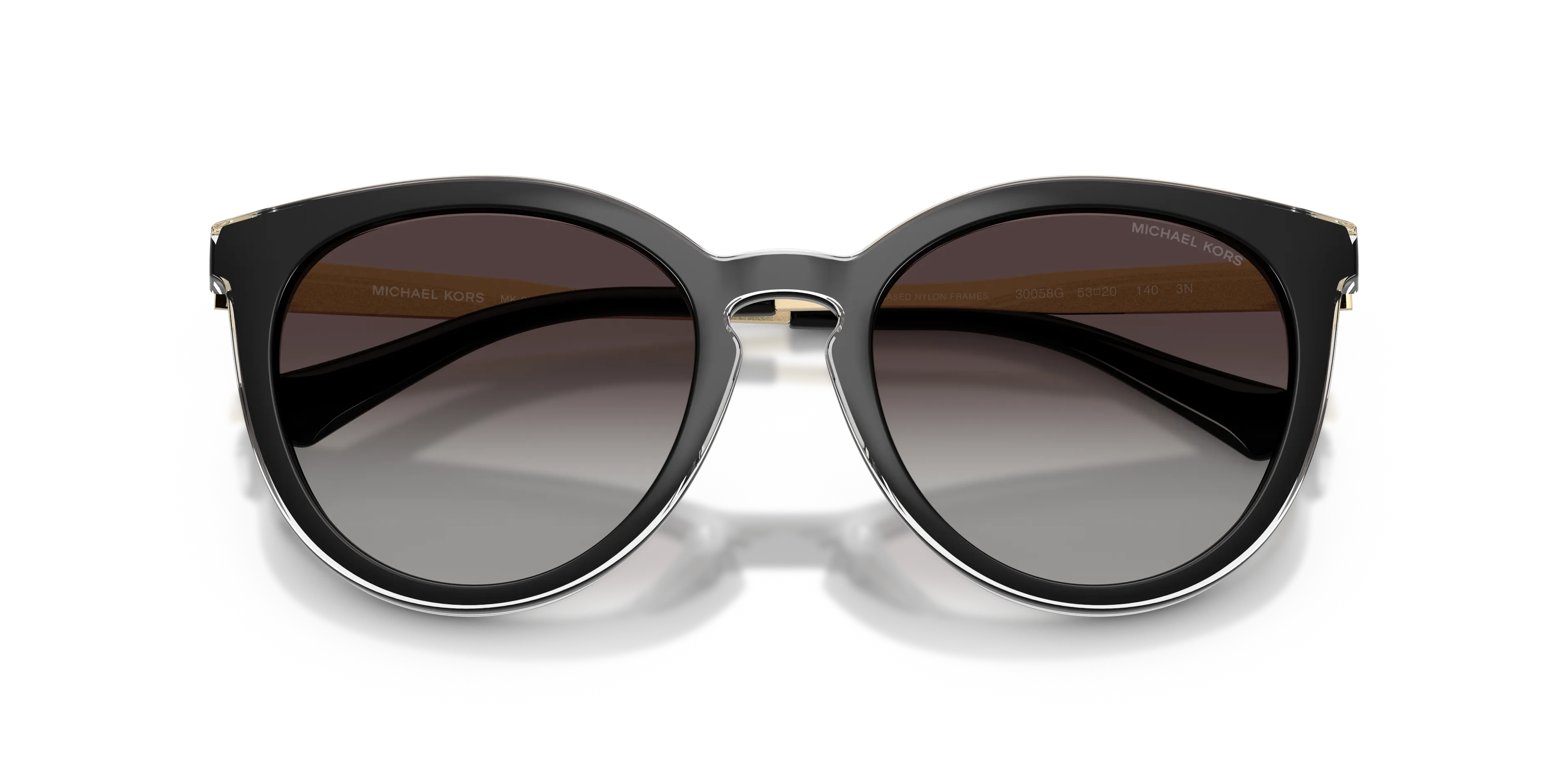 Michael Kors MK2274U TARIFA 30058G Occhiali da sole Iniettato Nero Grigio Rotonda Normale Sfumato - immagine 2