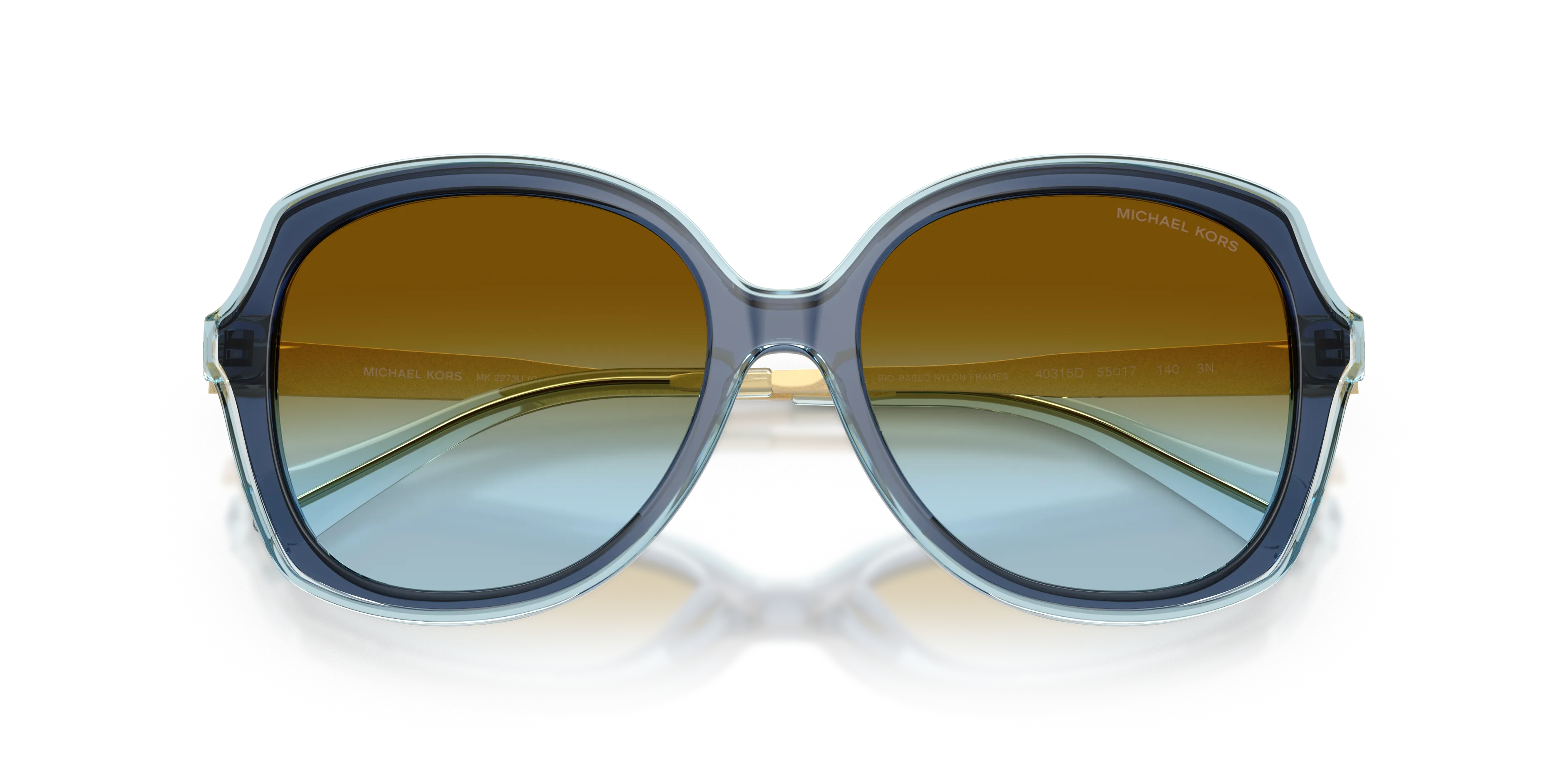 Michael Kors MK2273U CANARY ISLANDS 40315D Occhiali da sole Iniettato Blu Marrone Squadrata Normale - immagine 2