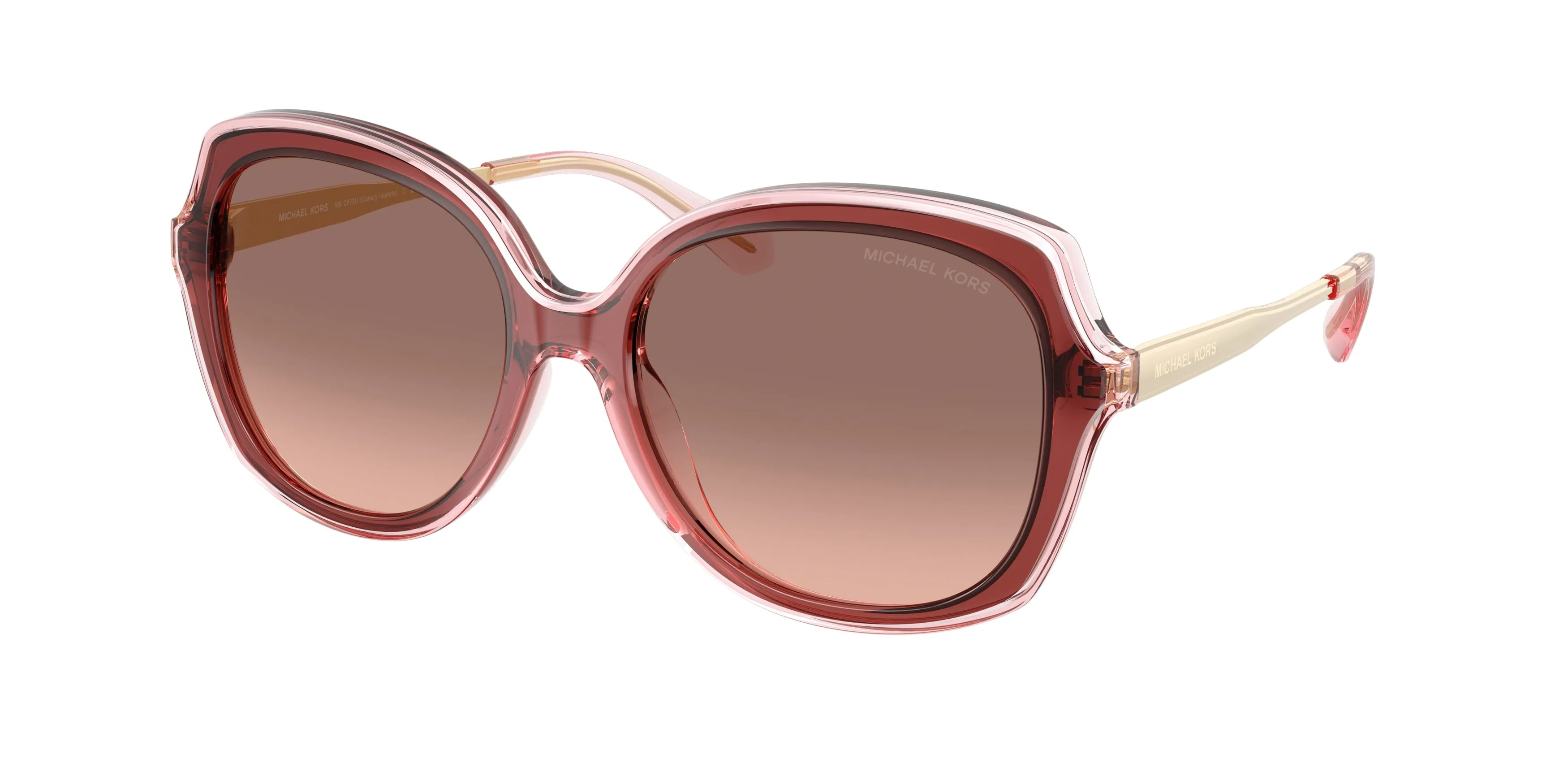 Michael Kors MK2273U CANARY ISLANDS 391313 Occhiali da sole Iniettato Marrone Marrone Squadrata Normale - immagine 1