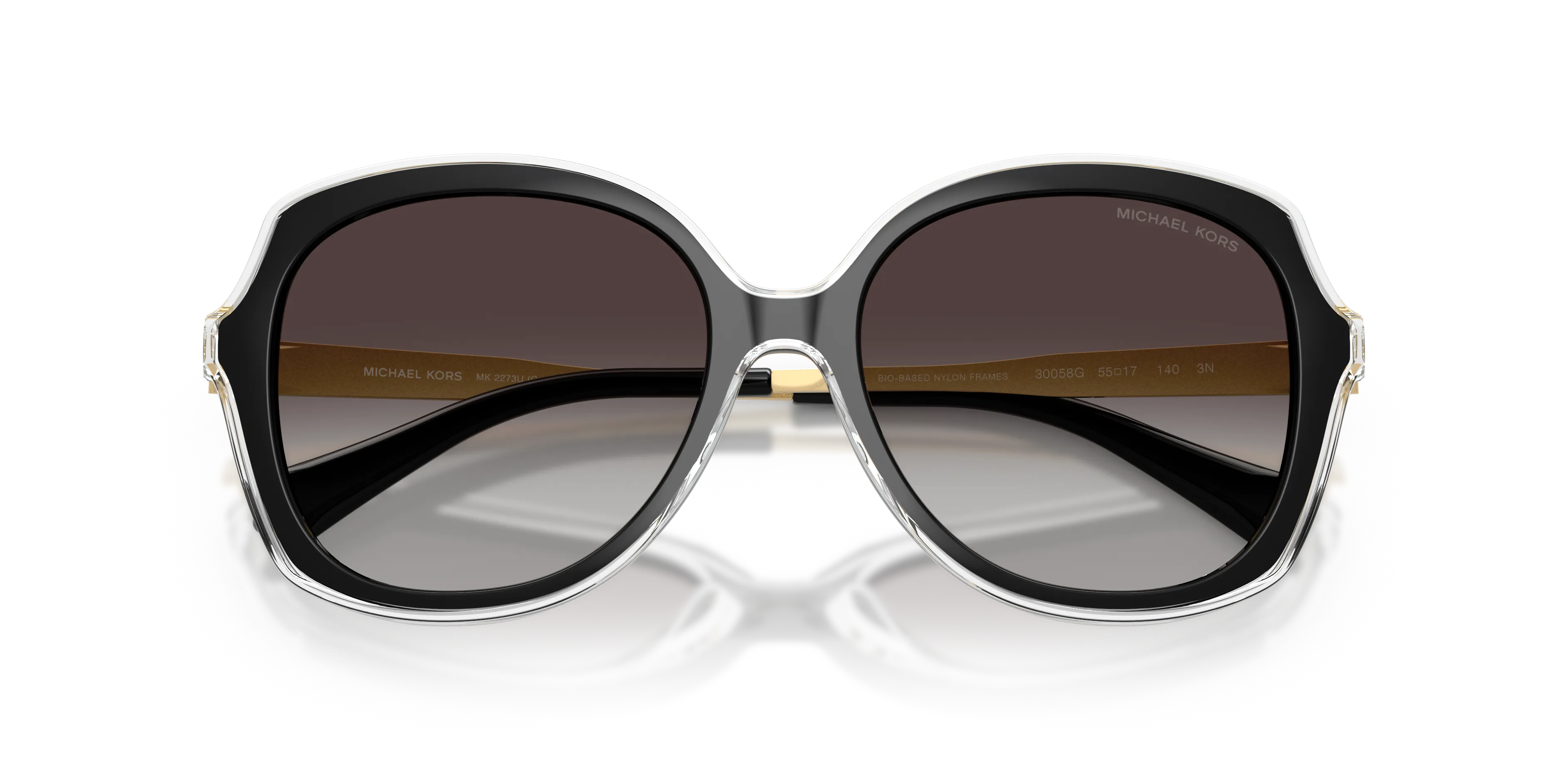 Michael Kors MK2273U CANARY ISLANDS 30058G Occhiali da sole Iniettato Nero Grigio Squadrata Normale Sfumato - immagine 2