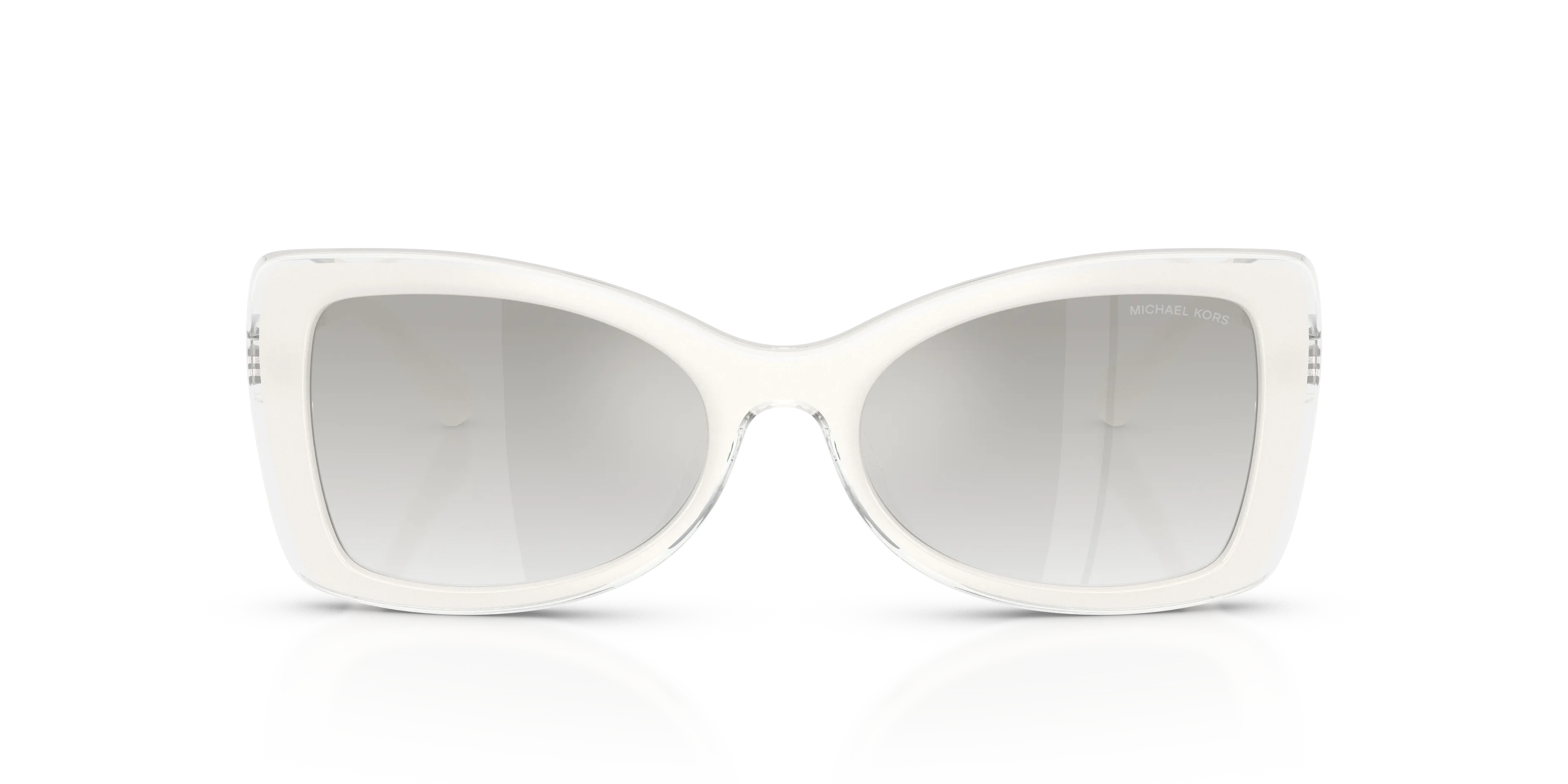 Michael Kors MK2272U MALAGA 405201 Occhiali da sole Iniettato Bianco Grigio Farfalla Normale Sfumato - immagine 3
