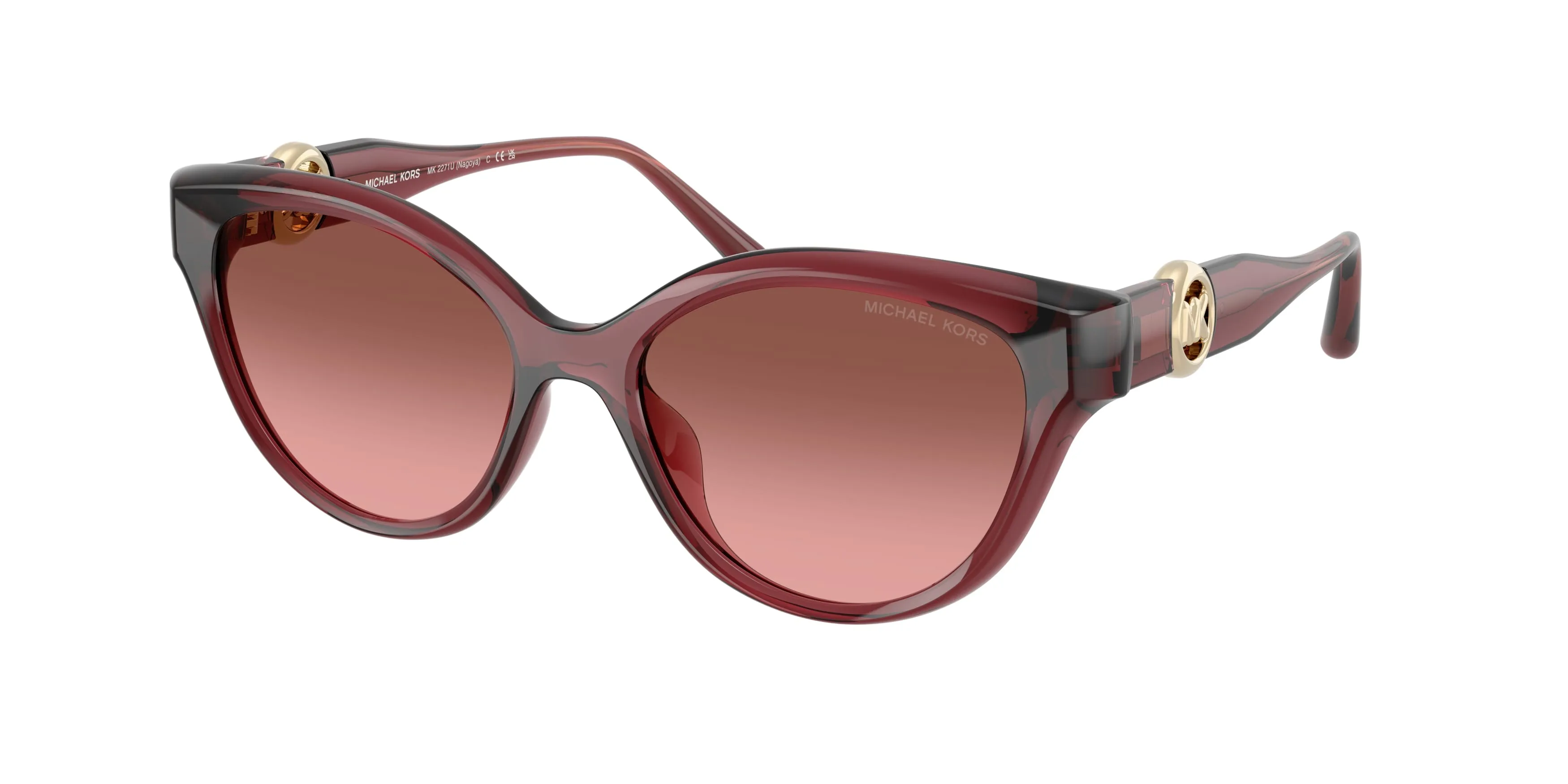 Michael Kors MK2271U NAGOYA 317511 Occhiali da sole Iniettato Marrone Marrone Cat Eye Normale Sfumato - immagine 1