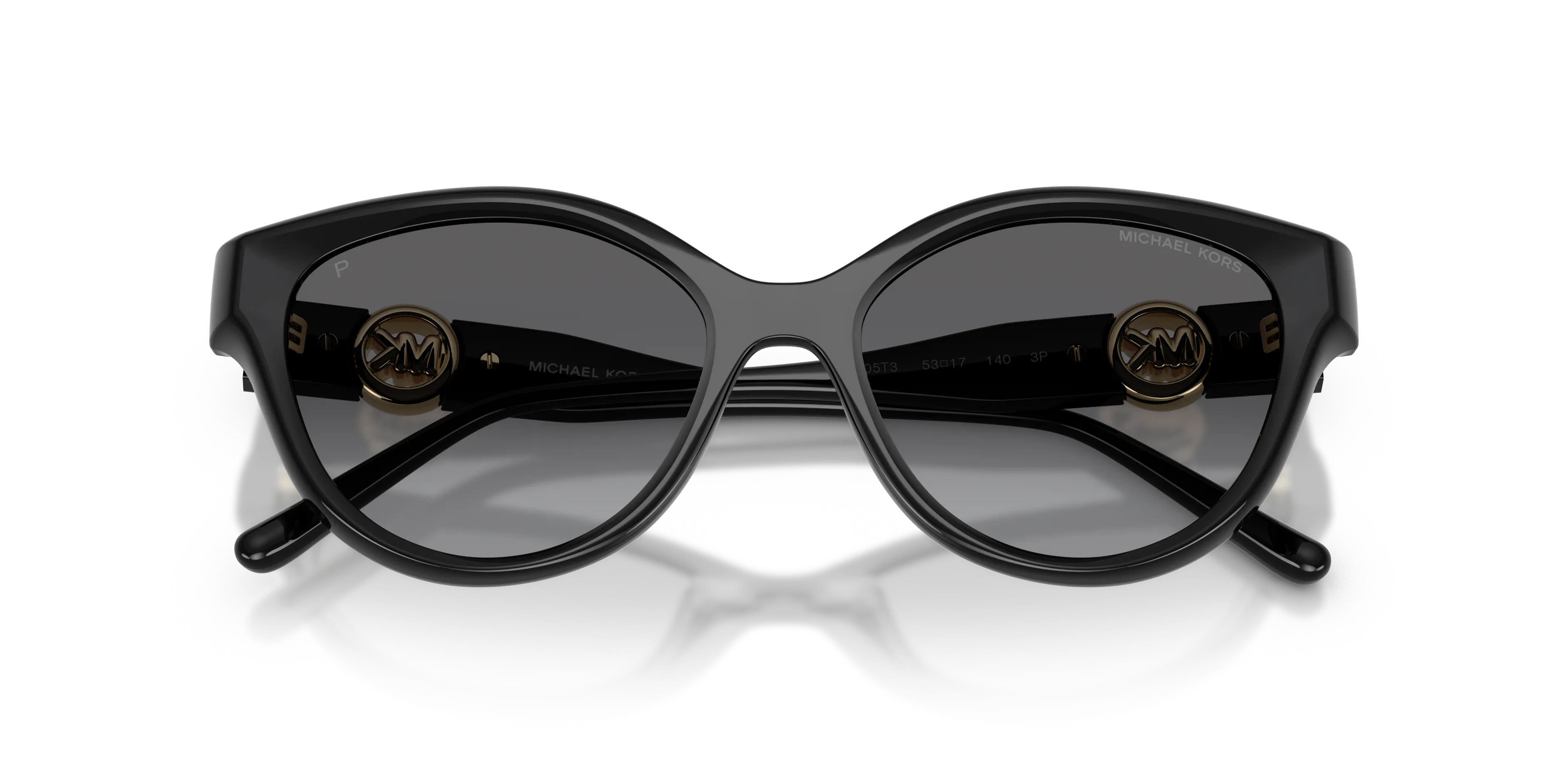 Michael Kors MK2271U NAGOYA 3005T3 Occhiali da sole Iniettato Nero Grigio Cat Eye Polarizzata - immagine 2