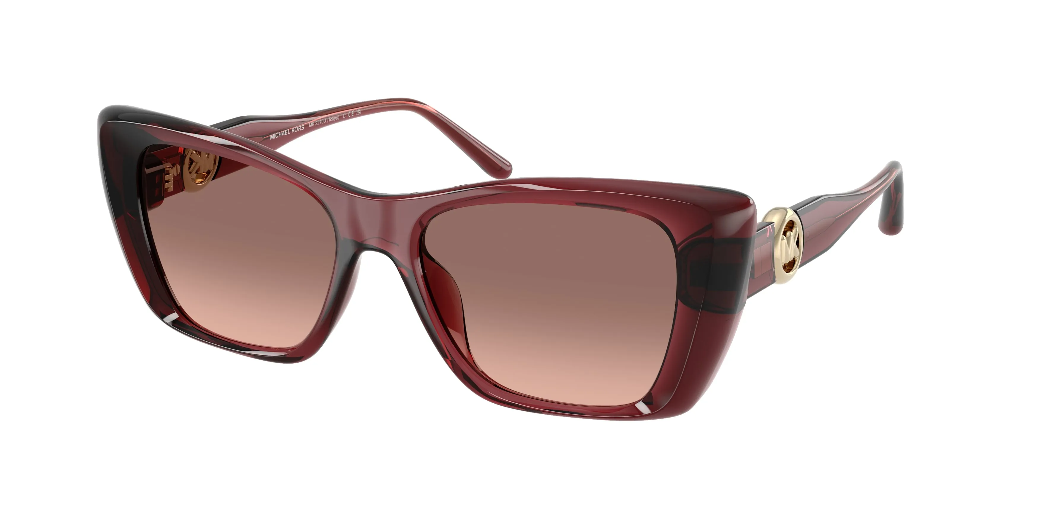 Michael Kors MK2270U TOKYO 317513 Occhiali da sole Iniettato Marrone Rosa Squadrata Normale - immagine 1