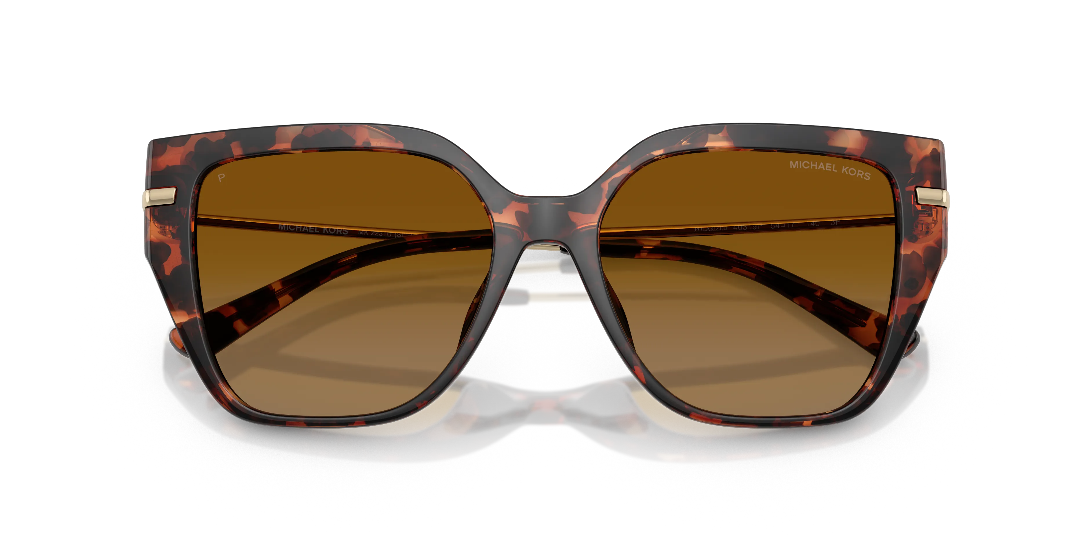 Michael Kors MK2231U ST. BARTHS 40319P Occhiali da sole Iniettato Tartaruga Marrone Squadrata Polarizzata - immagine 2