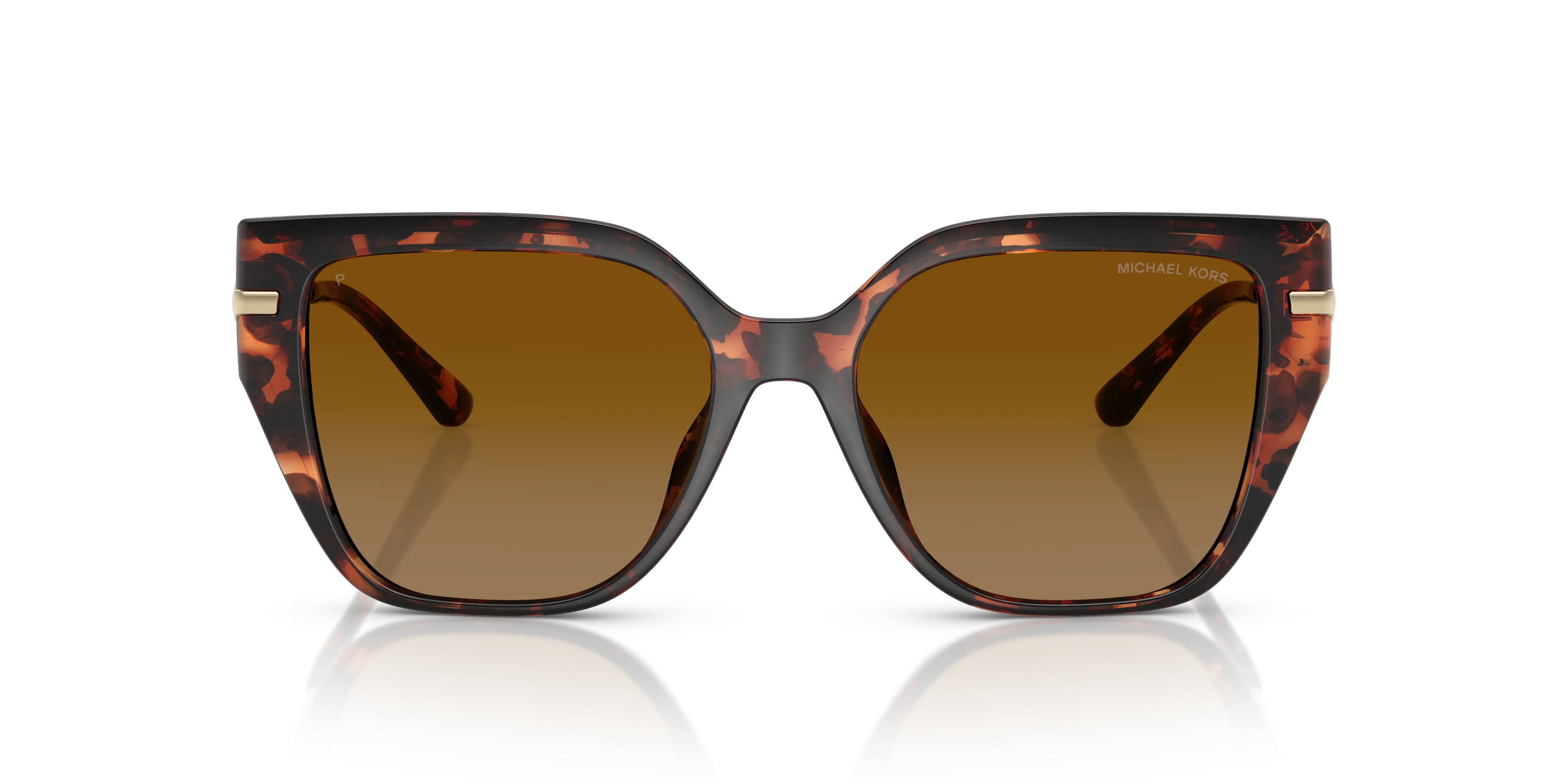 Michael Kors MK2231U ST. BARTHS 40319P Occhiali da sole Iniettato Tartaruga Marrone Squadrata Polarizzata - immagine 3