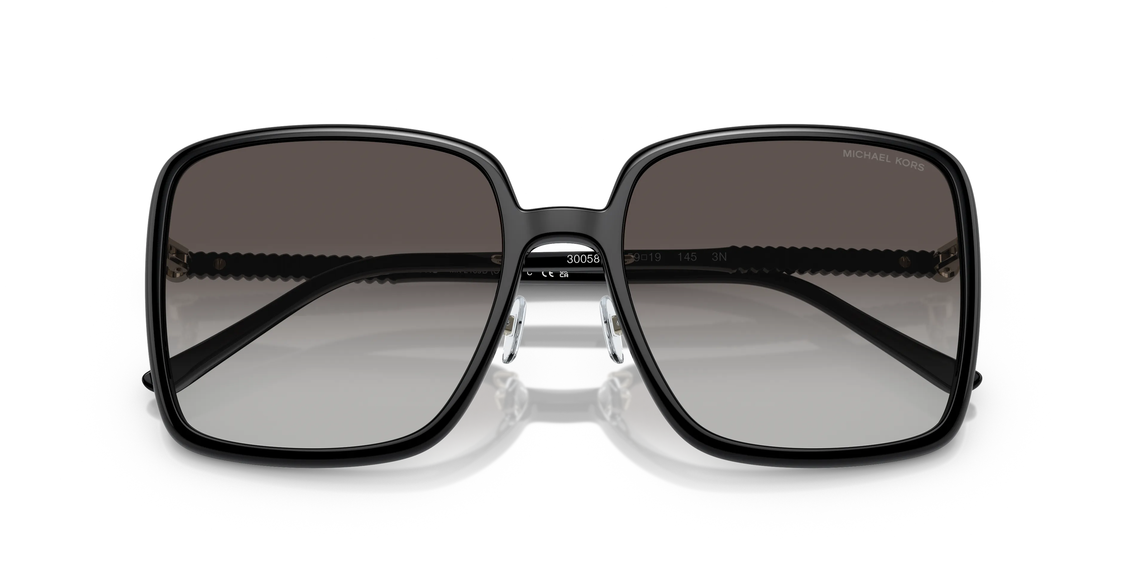Michael Kors MK2189D OSAKA 30058G Occhiali da sole Iniettato Nero Grigio Squadrata Normale Sfumato - immagine 2