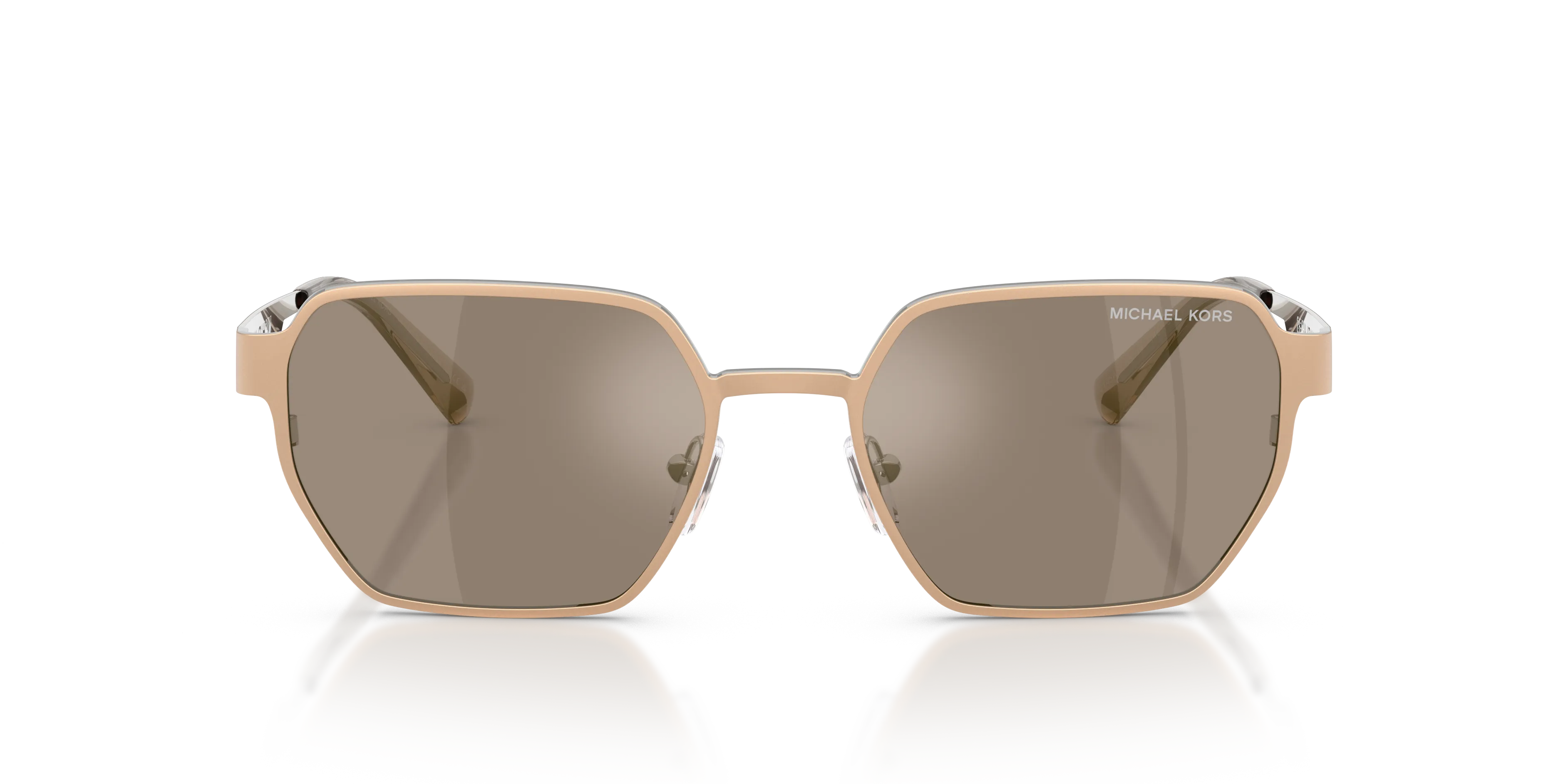 Michael Kors MK1183 MADAGASCAR 10145A Occhiali da sole Metallo Oro Marrone Geometrica Normale - immagine 3