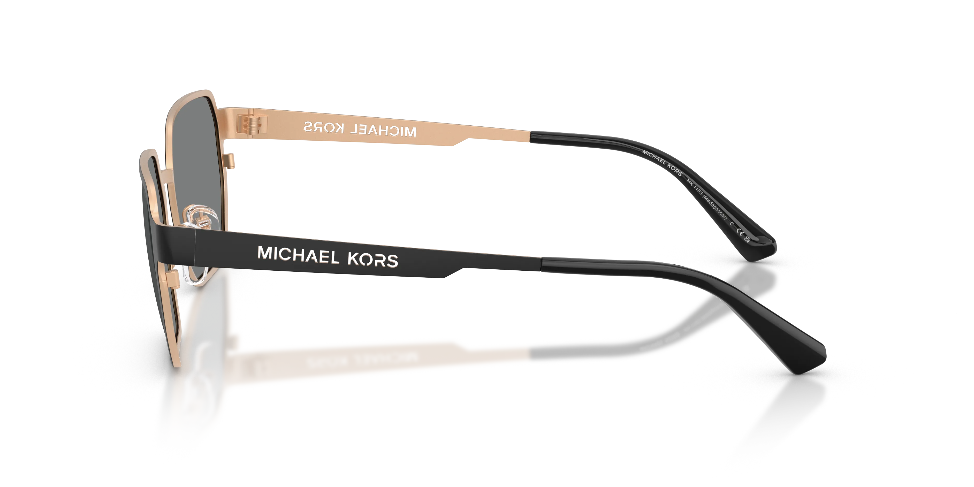 Michael Kors MK1183 MADAGASCAR 100587 Occhiali da sole Metallo Nero Grigio Geometrica Normale - immagine 4