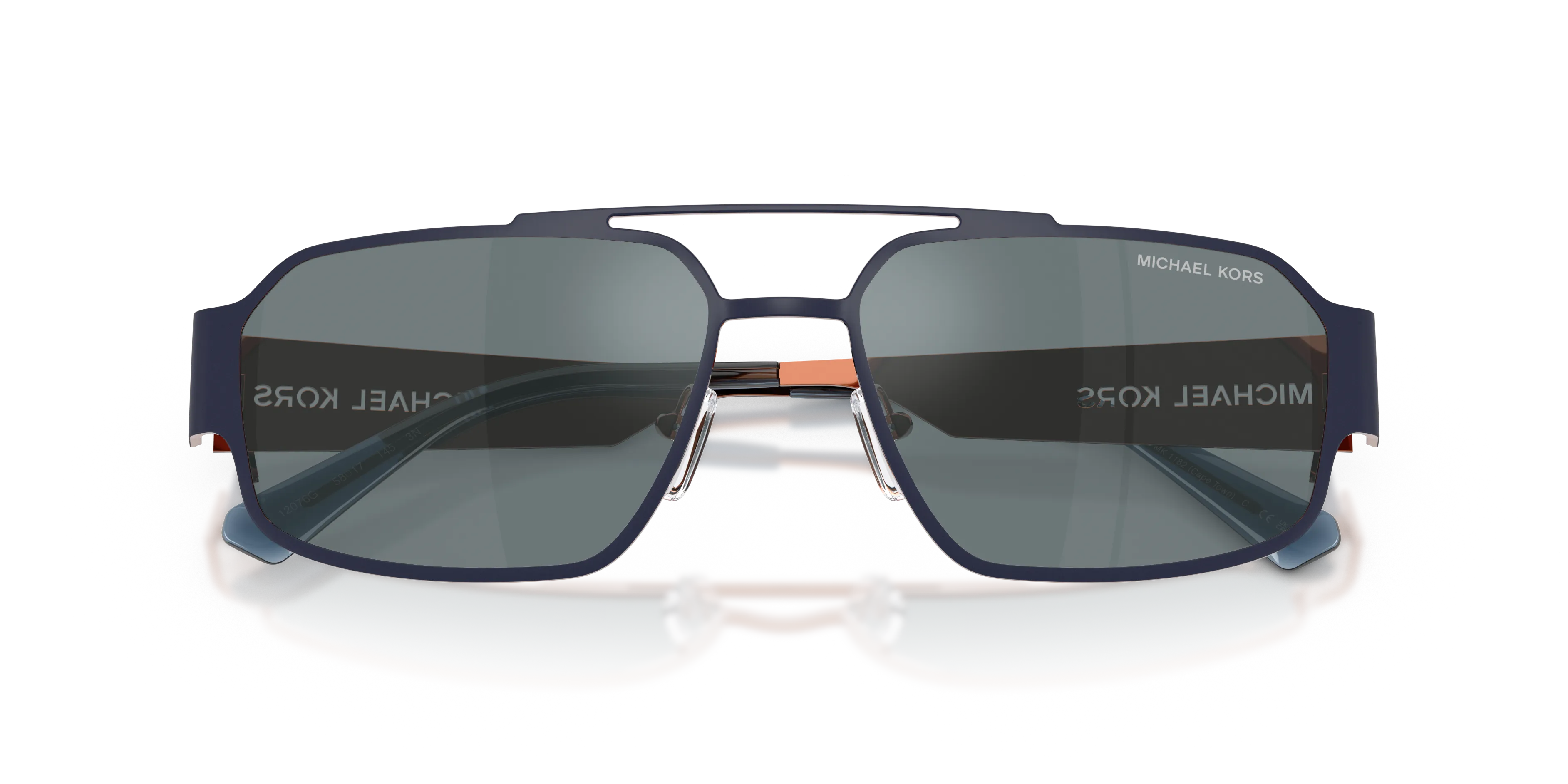 Michael Kors MK1182 CAPE TOWN 12076G Occhiali da sole Metallo Blu Grigio Squadrata Normale - immagine 2