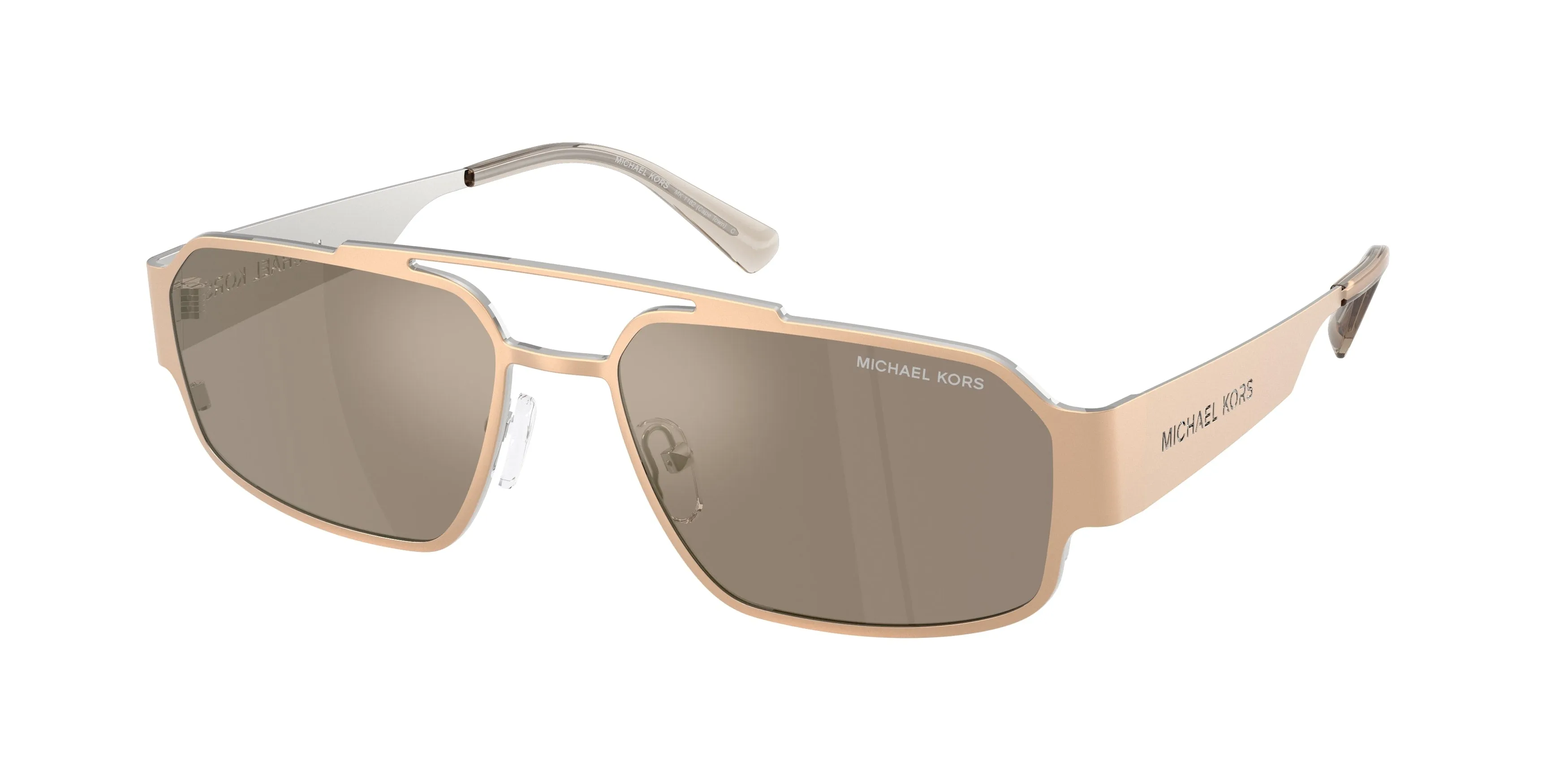 Michael Kors MK1182 CAPE TOWN 10145A Occhiali da sole Metallo Oro Marrone Squadrata Normale - immagine 1