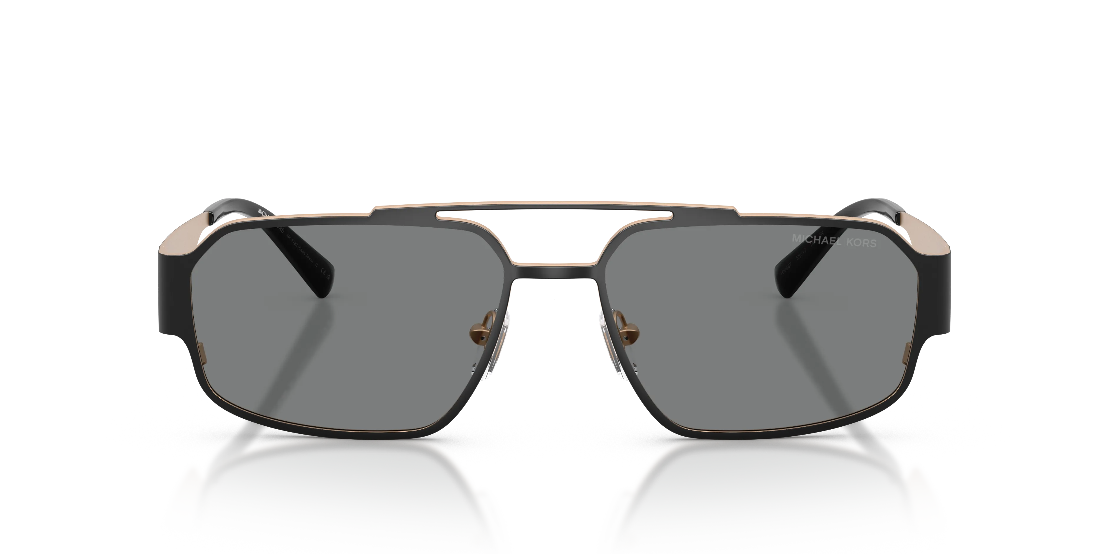 Michael Kors MK1182 CAPE TOWN 100587 Occhiali da sole Metallo Nero Grigio Squadrata Normale - immagine 3