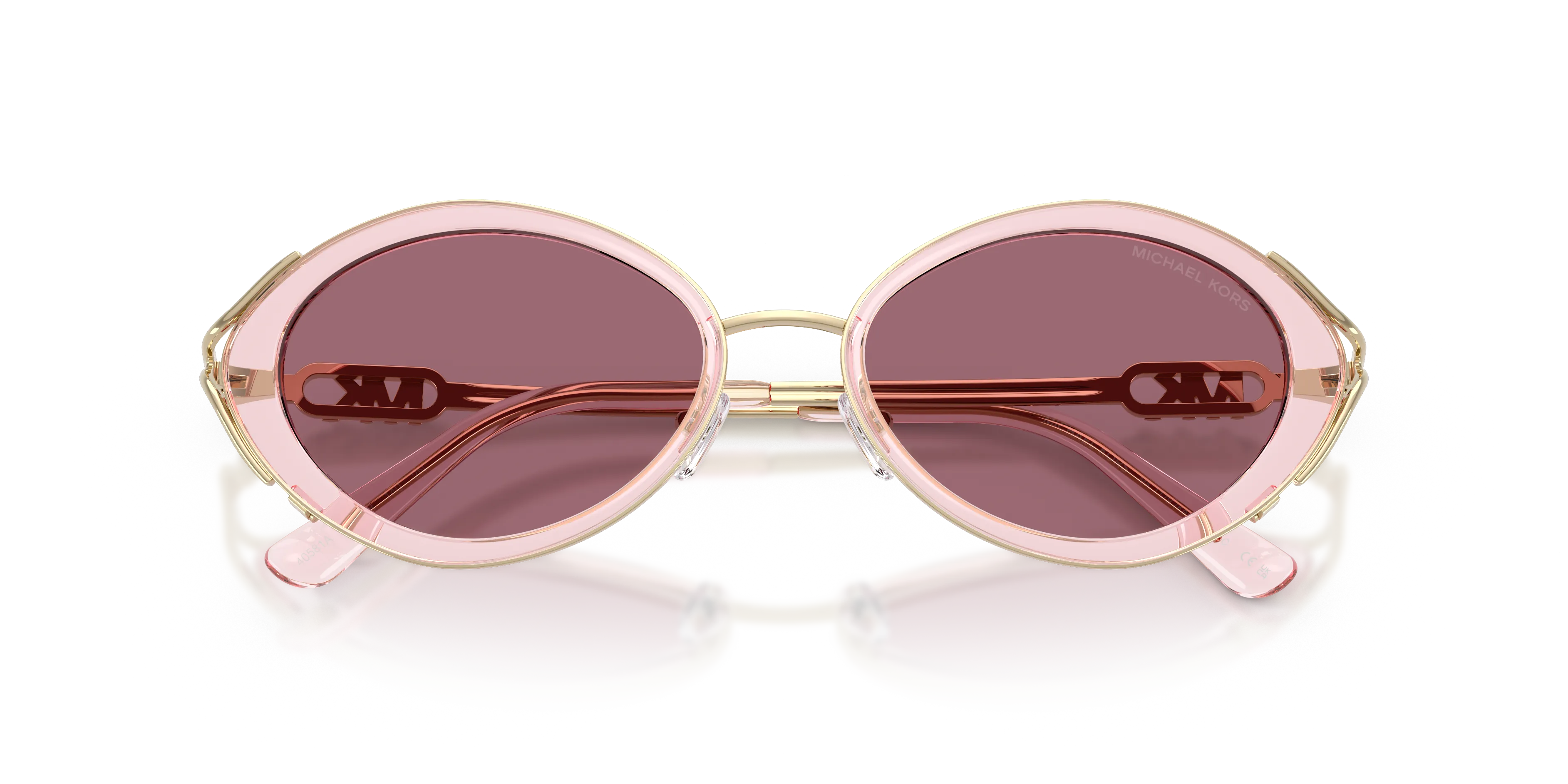 Michael Kors MK1179 KEY WEST 40581A Occhiali da sole Metallo Rosa Viola Rotonda Normale - immagine 2