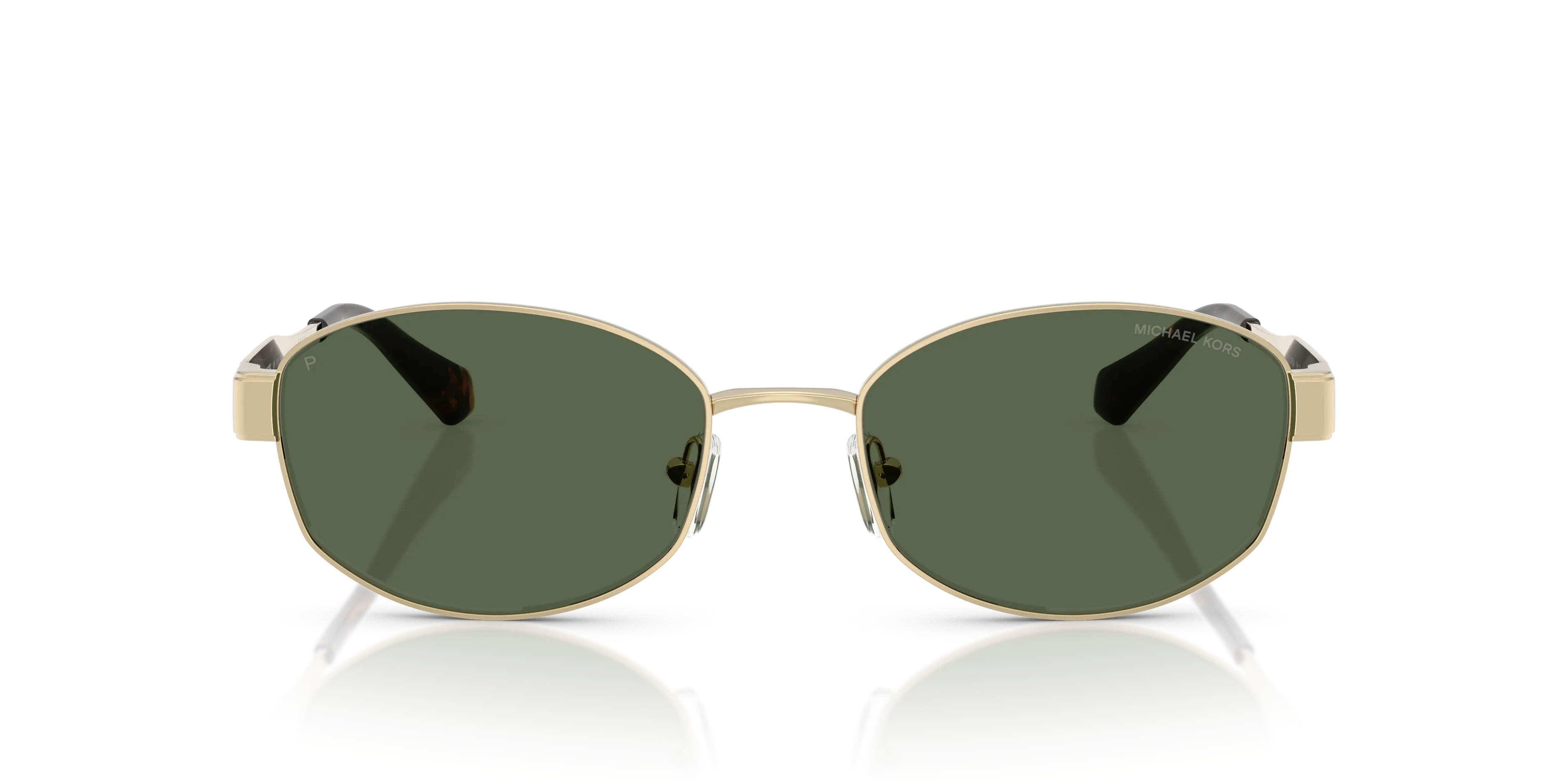 Michael Kors MK1161 MONTE CARLO 10149A Occhiali da sole Metallo Oro Verde Rotonda Polarizzata - immagine 3