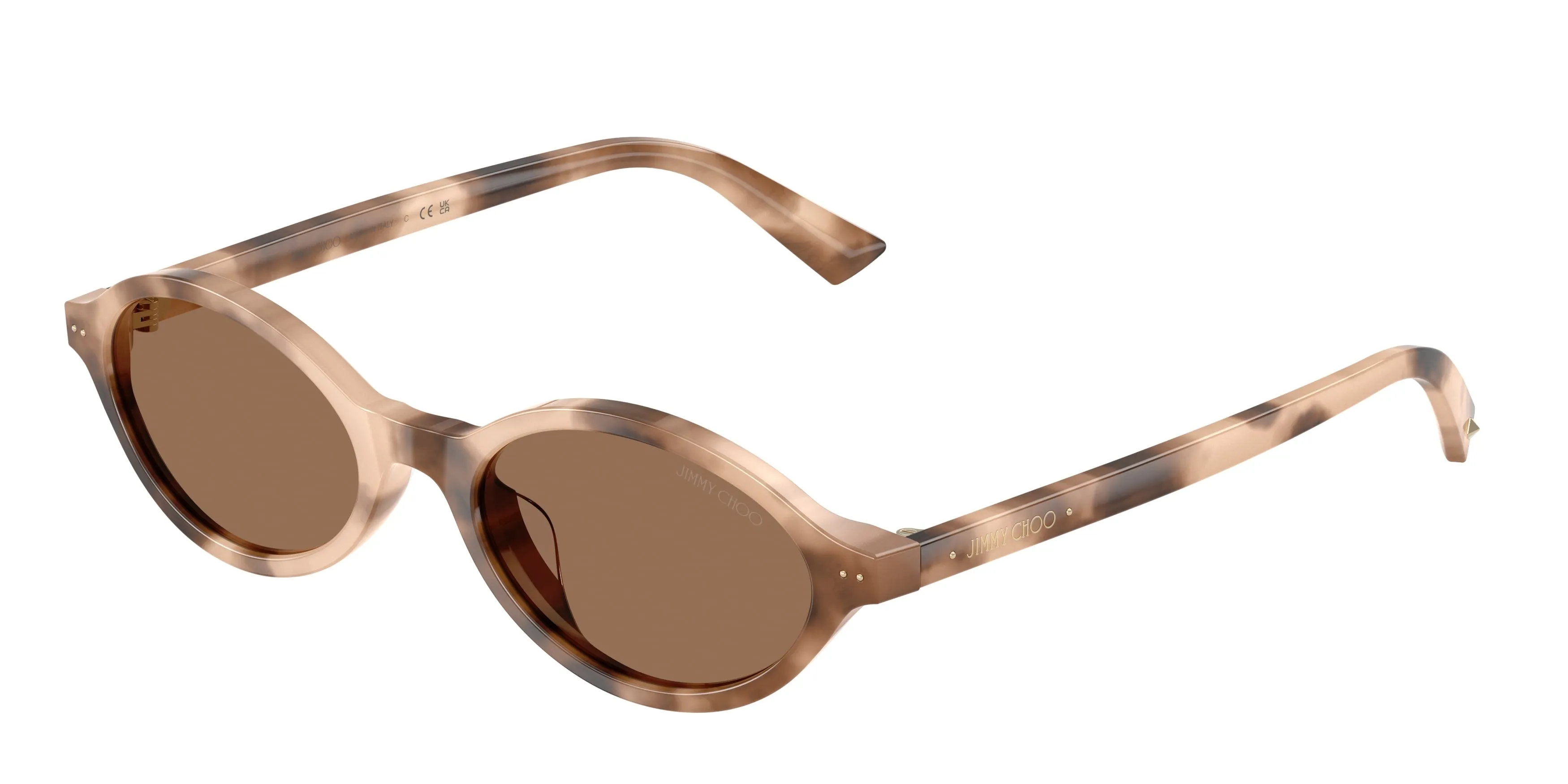 Jimmy Choo JC5068U 509773 Occhiali da sole Acetato Marrone Marrone Rotonda Normale - immagine 1