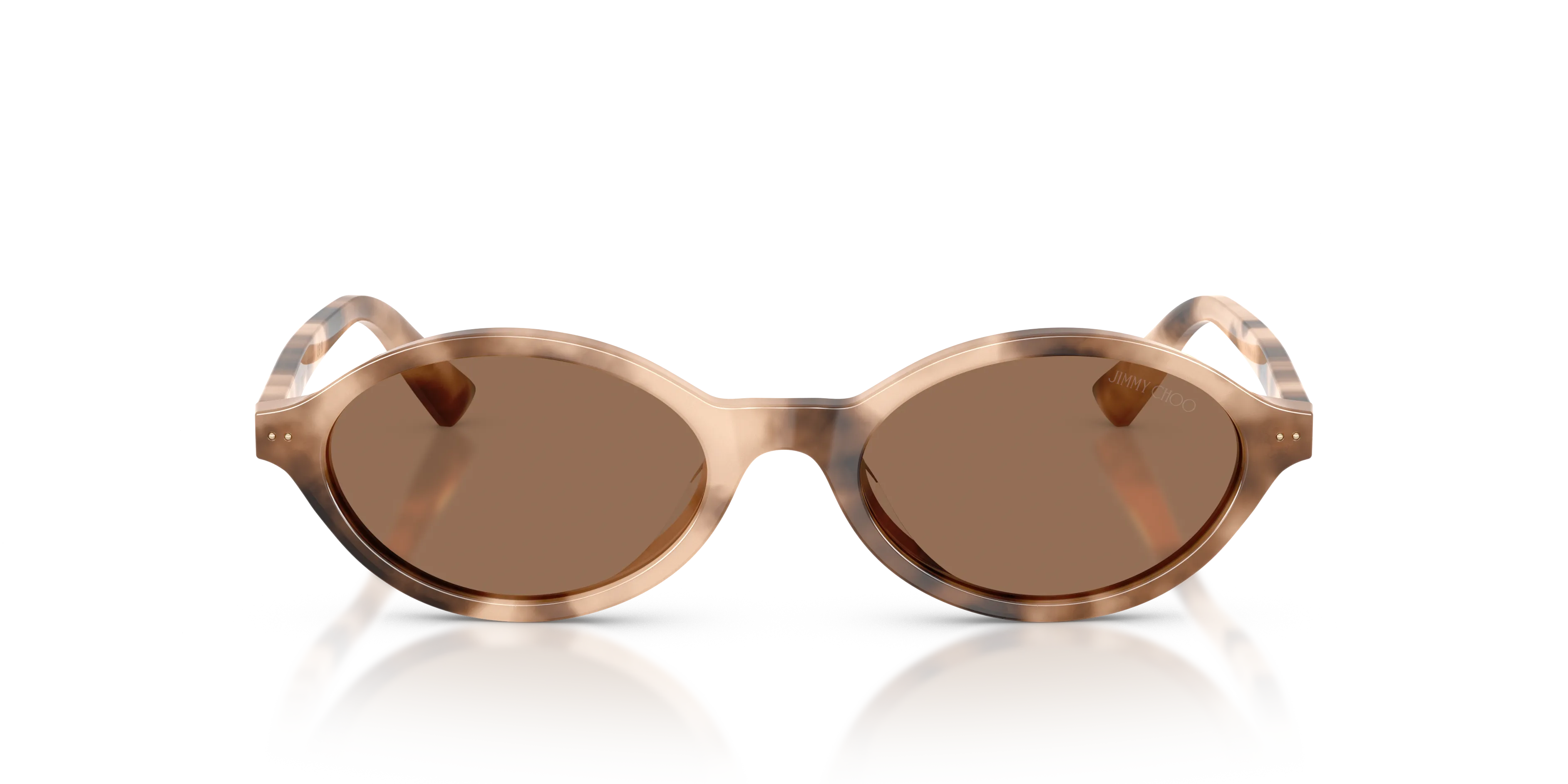 Jimmy Choo JC5068U 509773 Occhiali da sole Acetato Marrone Marrone Rotonda Normale - immagine 3