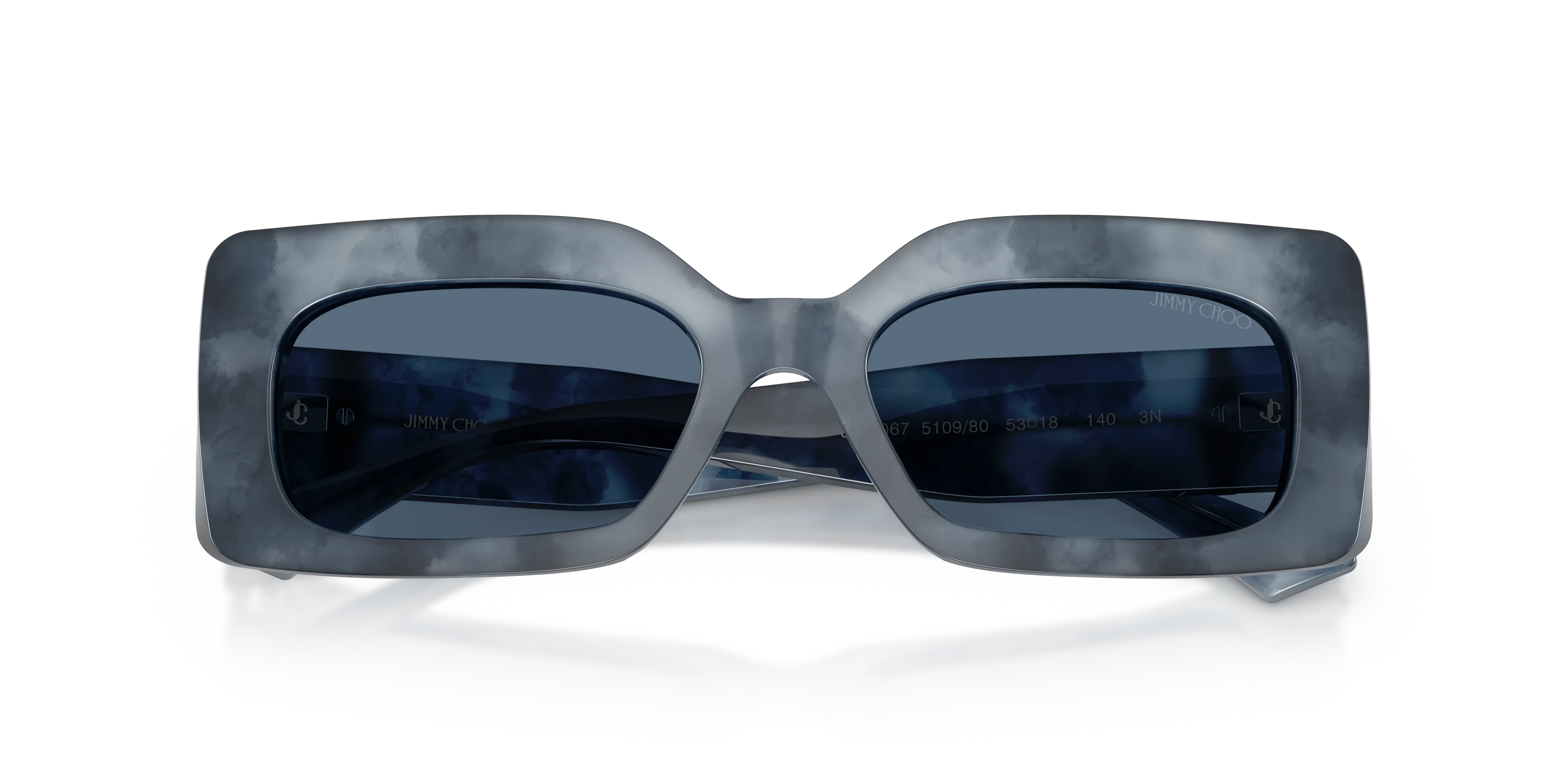 Jimmy Choo JC5067 510980 Occhiali da sole Acetato Blu Blu Squadrata Normale - immagine 2