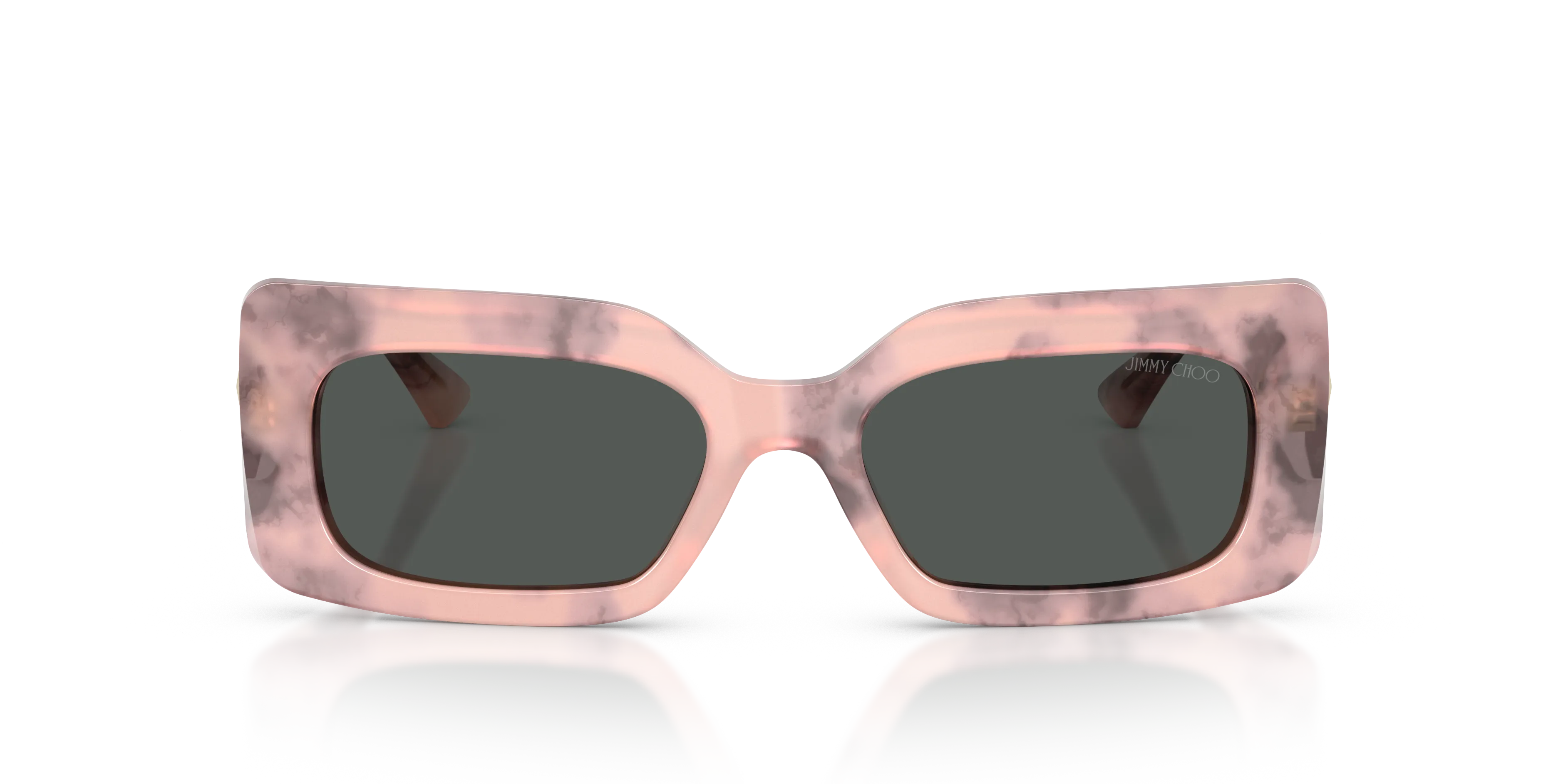Jimmy Choo JC5067 509887 Occhiali da sole Acetato Rosa Grigio Squadrata Normale - immagine 3
