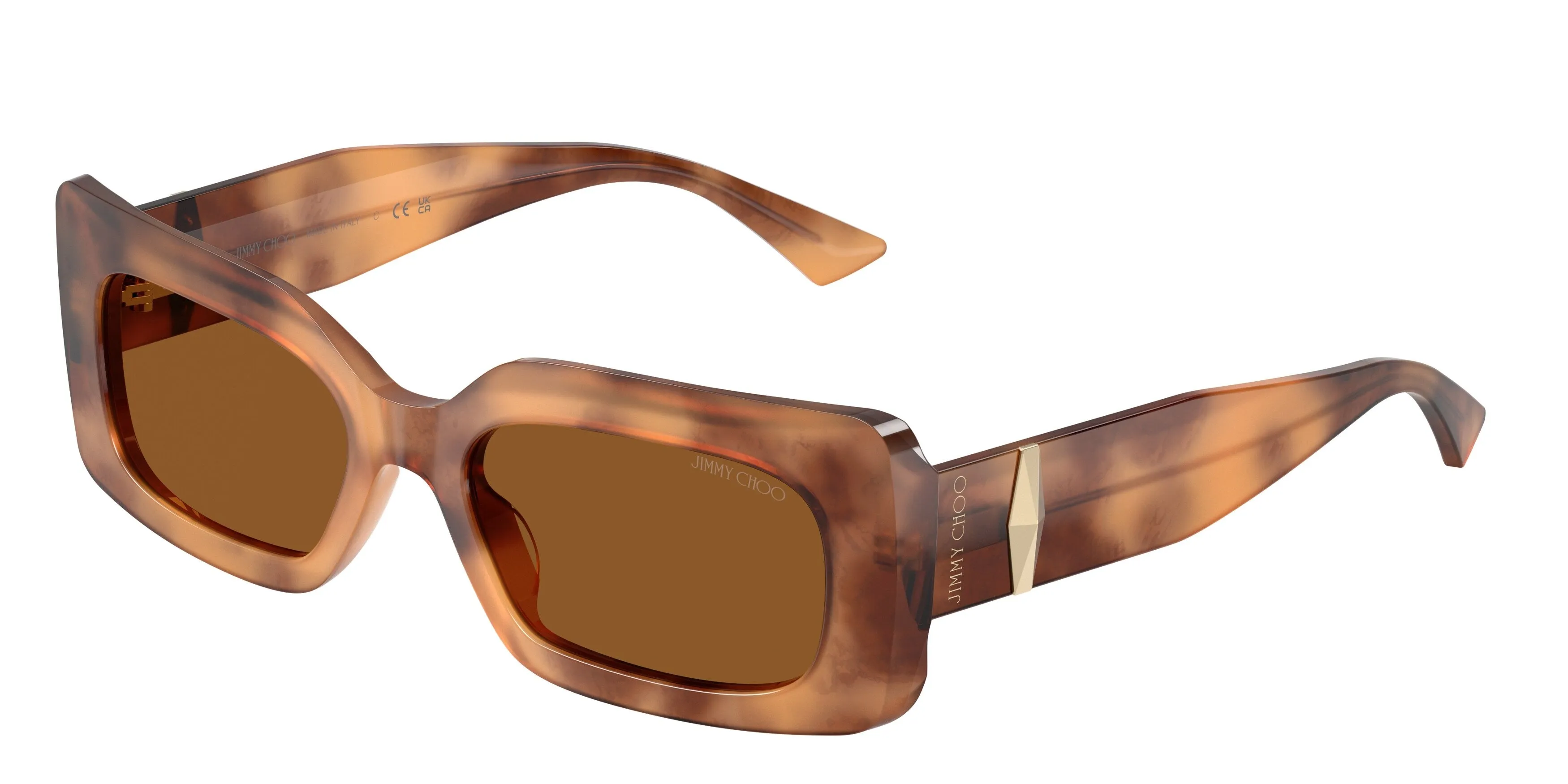 Jimmy Choo JC5067 509673 Occhiali da sole Acetato Marrone Marrone Squadrata Normale - immagine 1