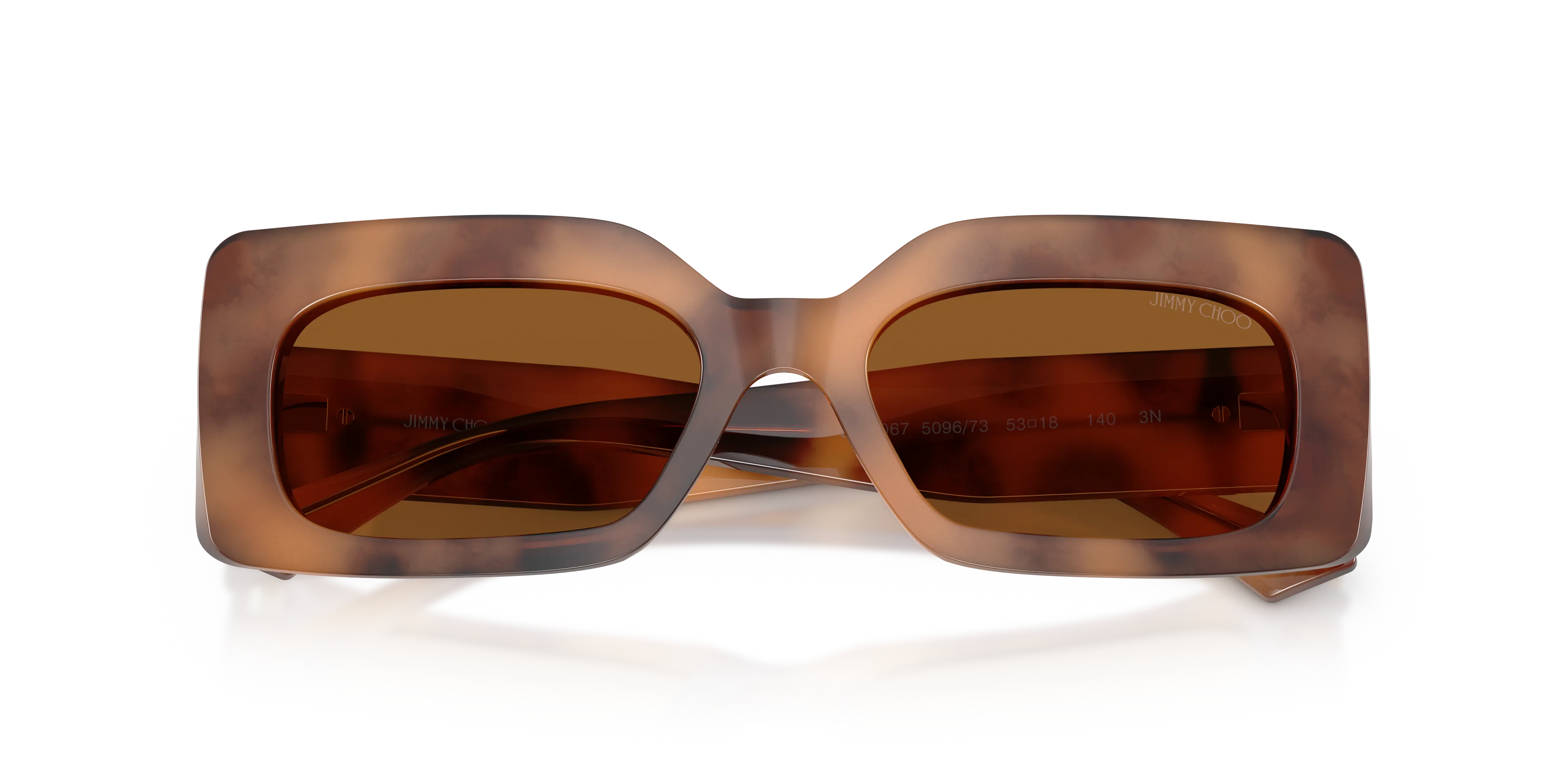 Jimmy Choo JC5067 509673 Occhiali da sole Acetato Marrone Marrone Squadrata Normale - immagine 2