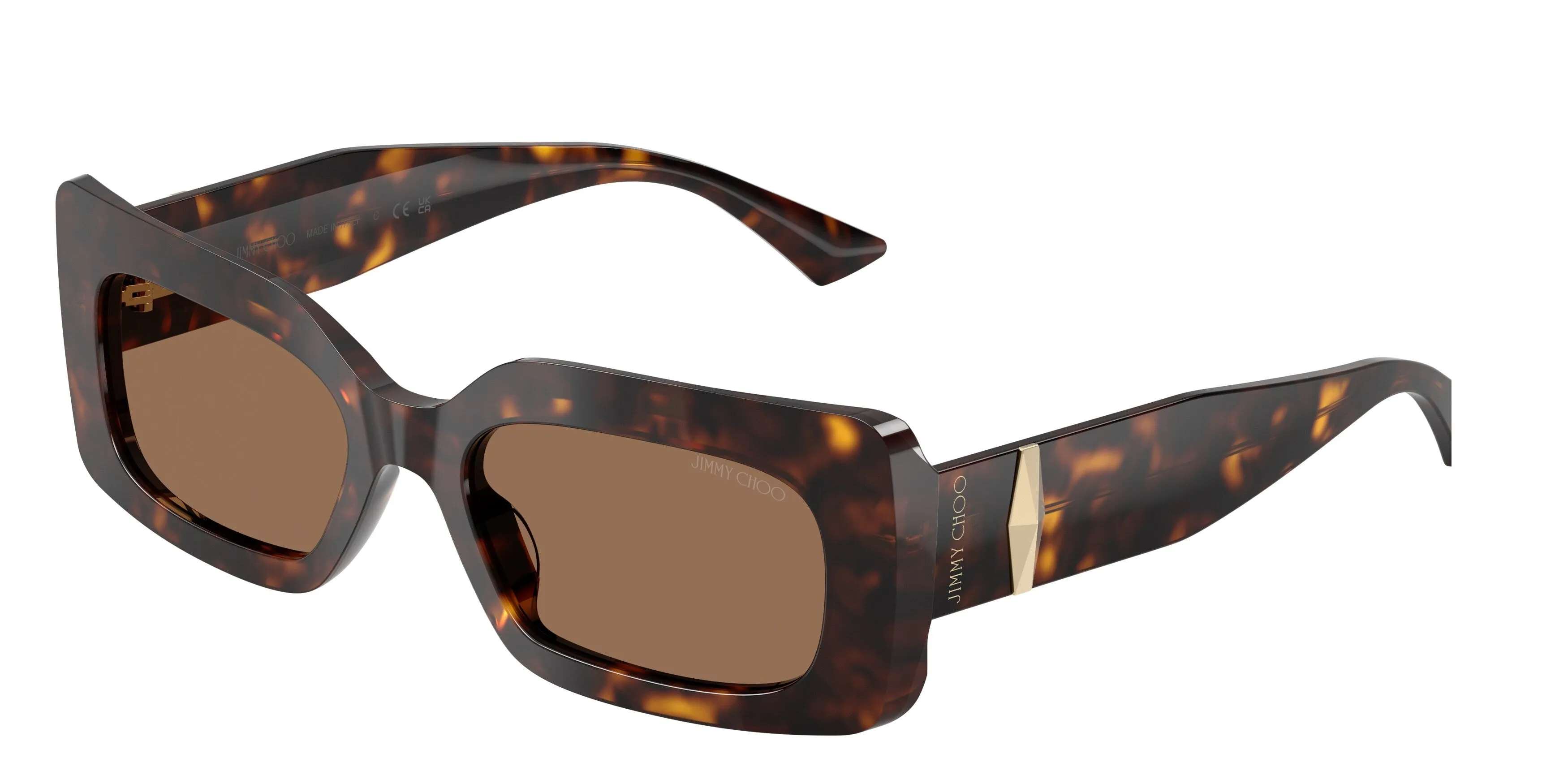 Jimmy Choo JC5067 500273 Occhiali da sole Acetato Tartaruga Marrone Squadrata Normale - immagine 1