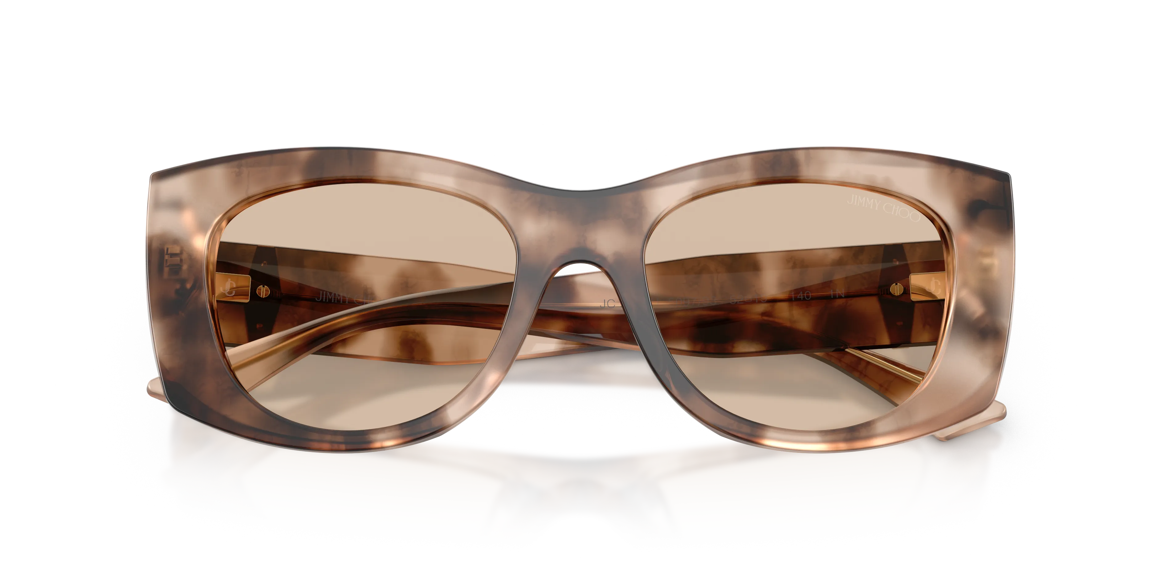 Jimmy Choo JC5066U 509793 Occhiali da sole Acetato Tartaruga Marrone Farfalla Normale - immagine 2