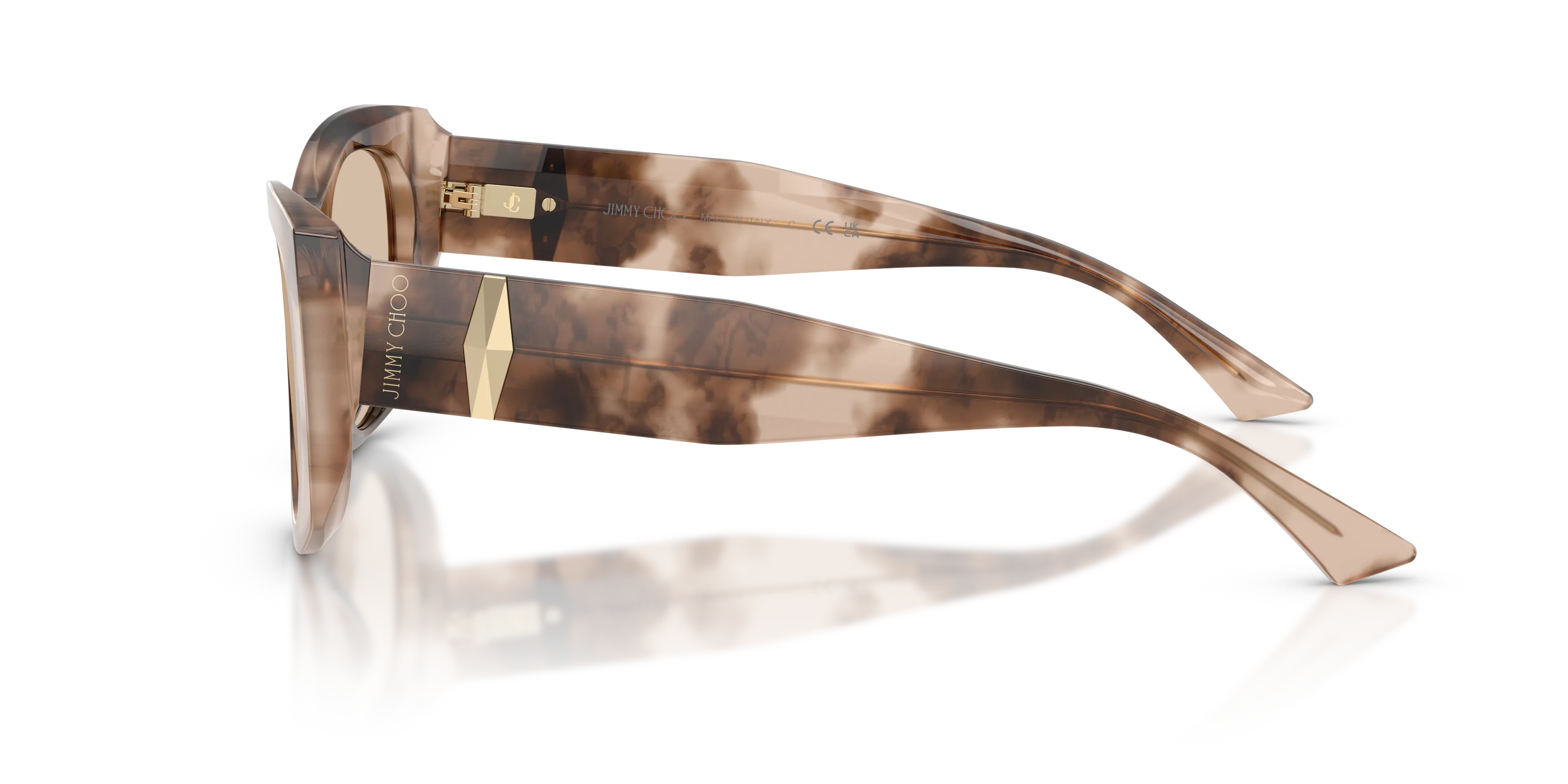 Jimmy Choo JC5066U 509793 Occhiali da sole Acetato Tartaruga Marrone Farfalla Normale - immagine 4