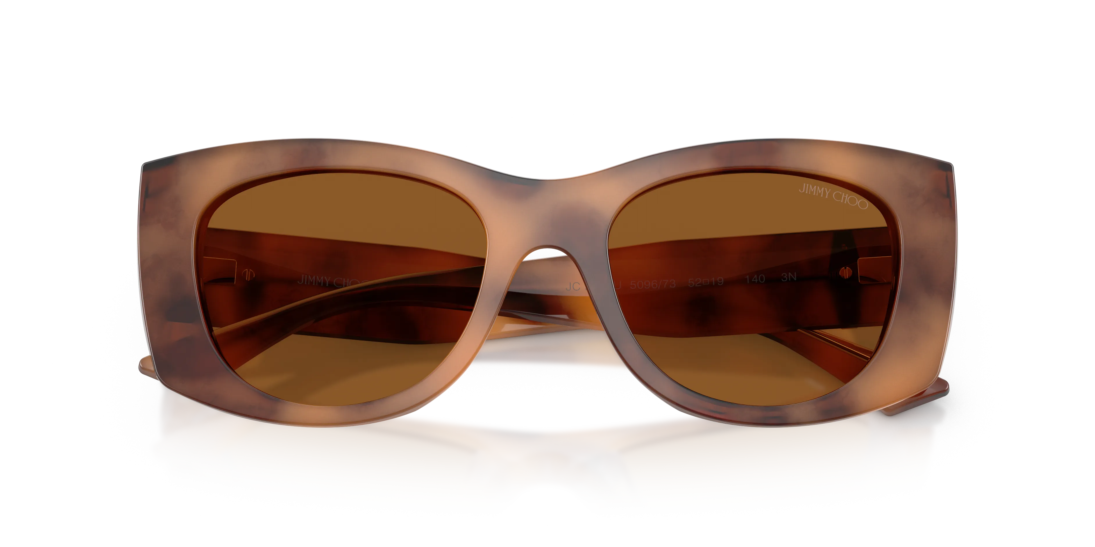 Jimmy Choo JC5066U 509673 Occhiali da sole Acetato Marrone Marrone Farfalla Normale - immagine 2