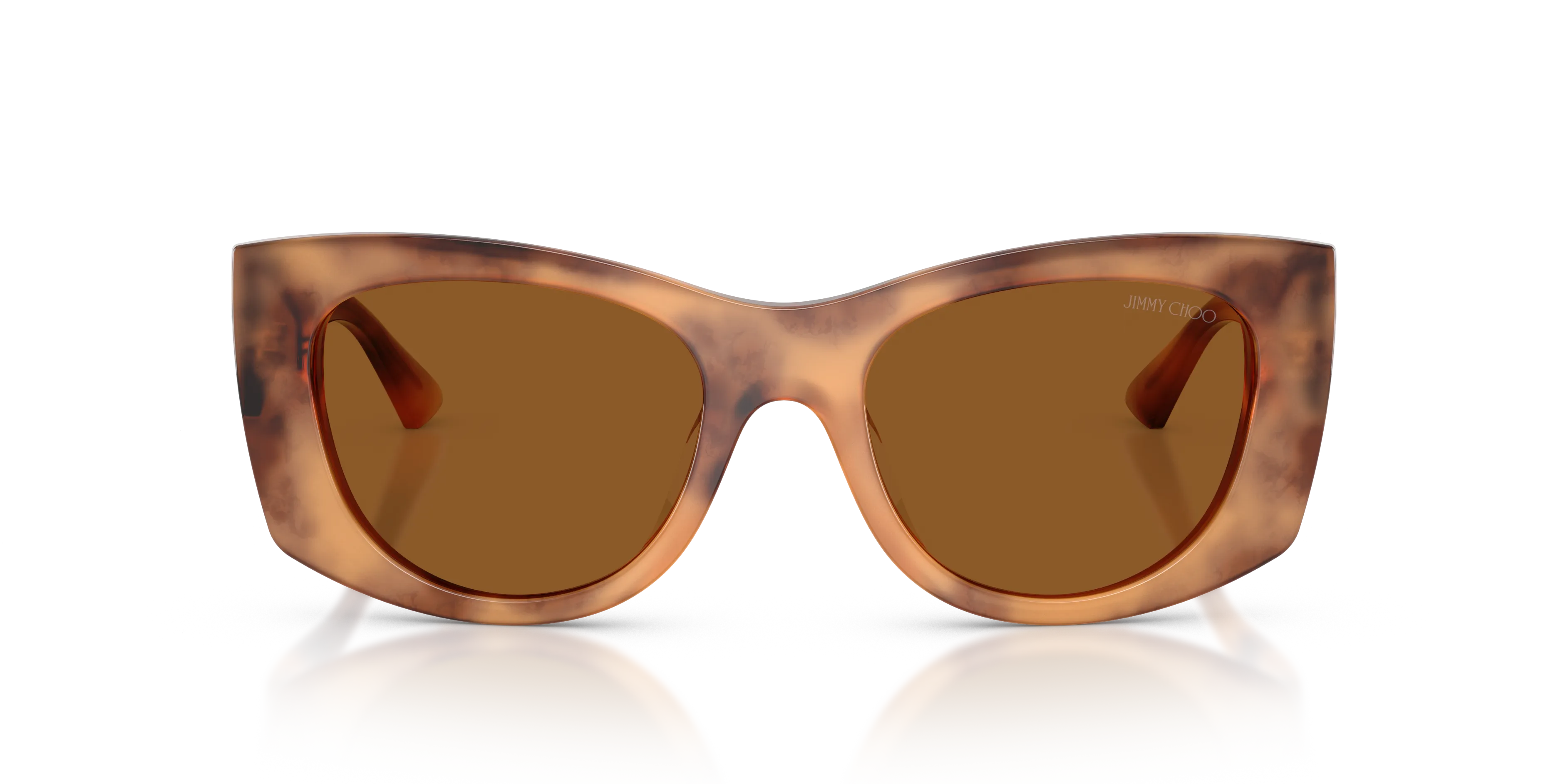 Jimmy Choo JC5066U 509673 Occhiali da sole Acetato Marrone Marrone Farfalla Normale - immagine 3