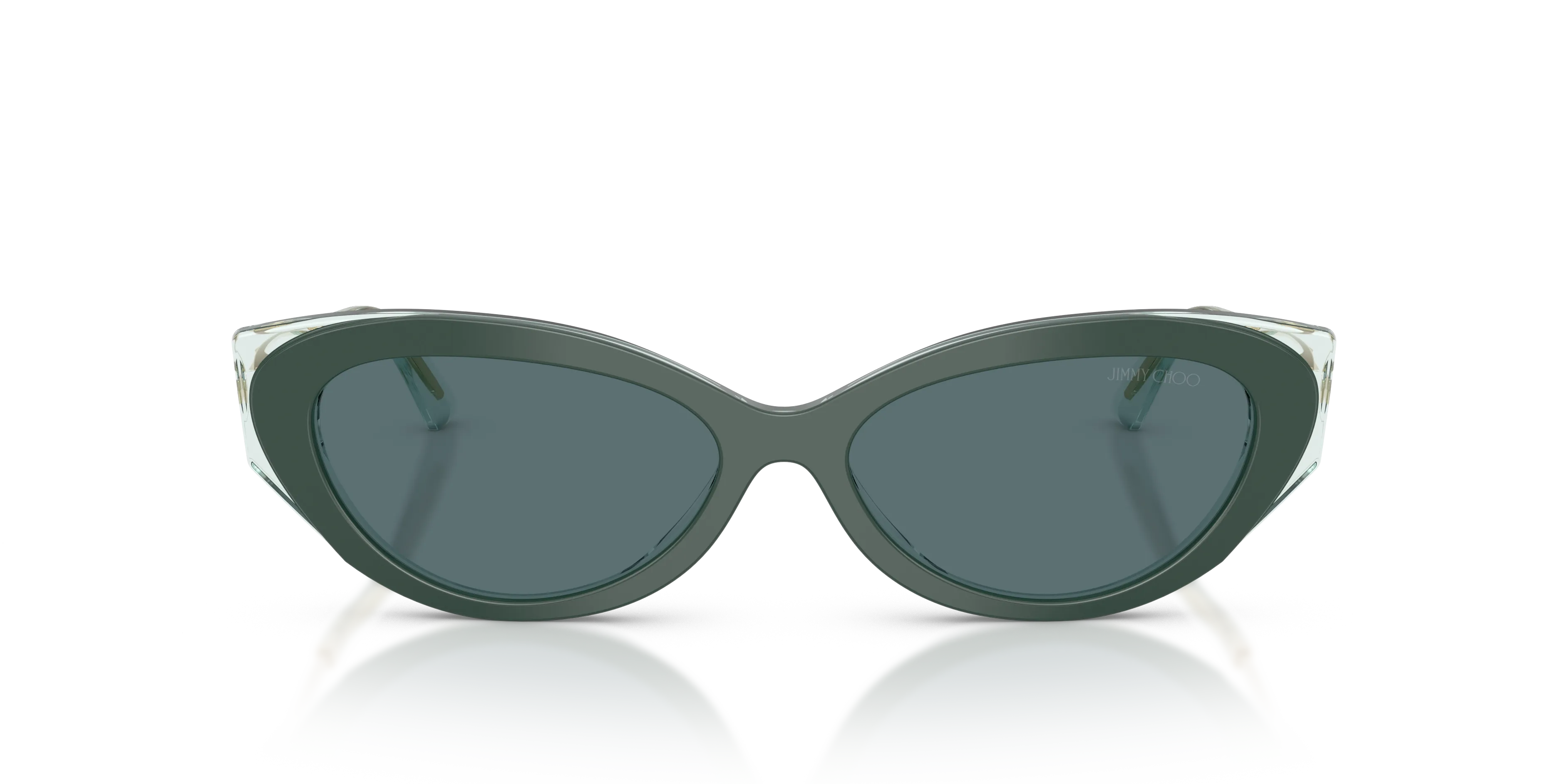 Jimmy Choo JC5065U 510487 Occhiali da sole Acetato Verde Grigio Cat Eye Normale - immagine 3
