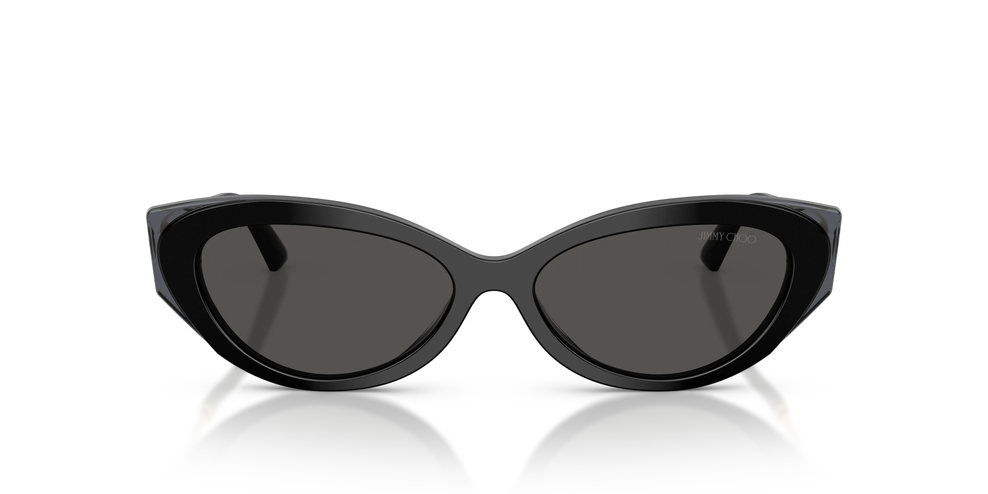Jimmy Choo JC5065U 510387 Occhiali da sole Acetato Nero Grigio Cat Eye Normale - immagine 3
