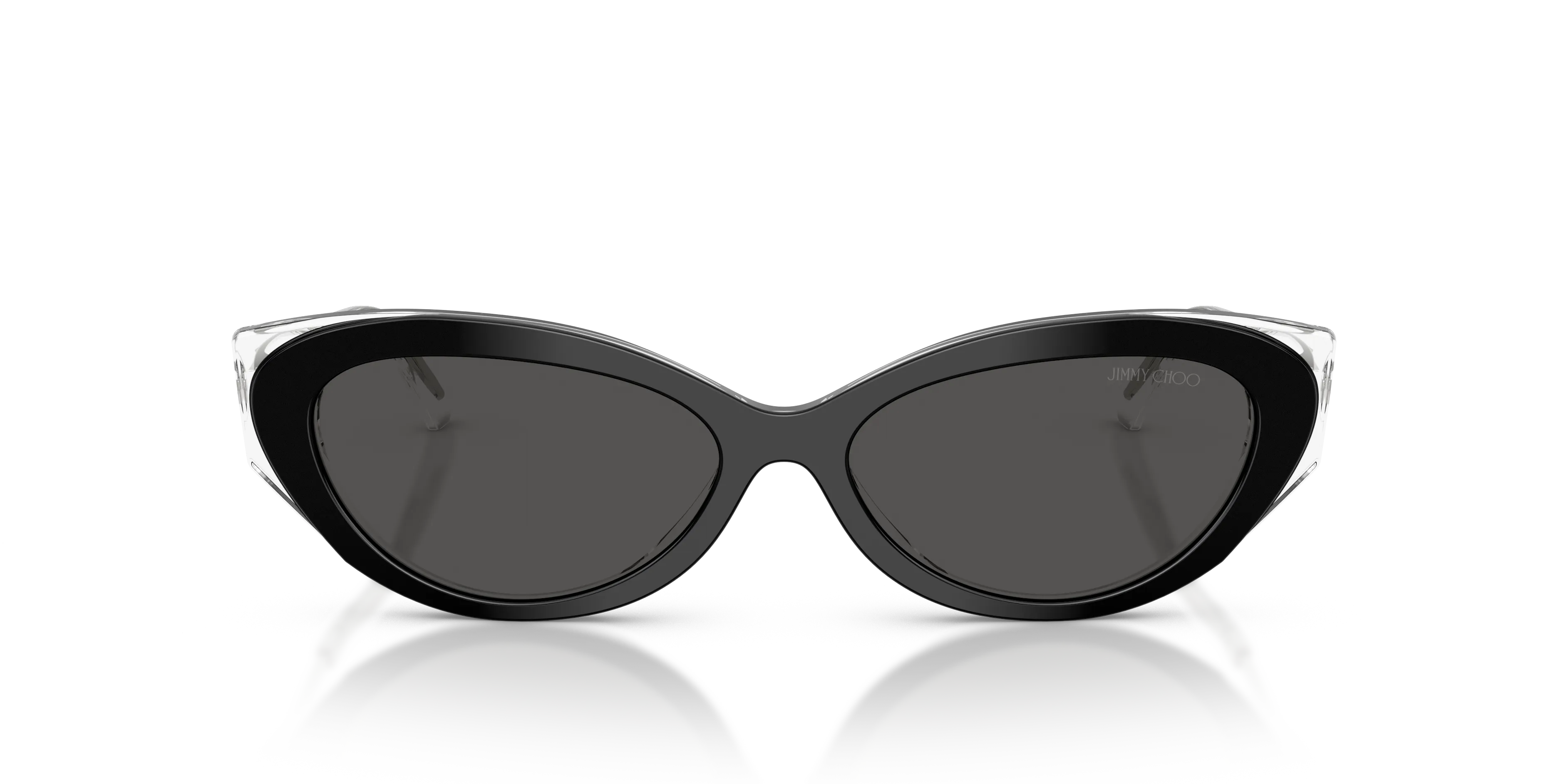 Jimmy Choo JC5065U 510287 Occhiali da sole Acetato Nero Grigio Cat Eye Normale - immagine 3