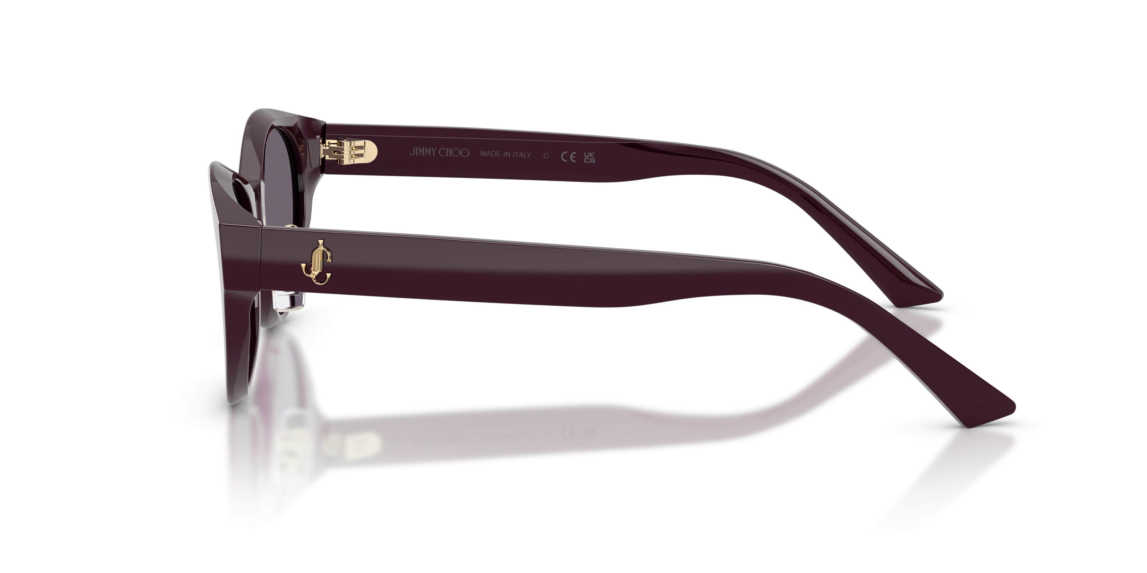 Jimmy Choo JC5064D 50751A Occhiali da sole Acetato Viola Viola Rotonda Normale - immagine 4