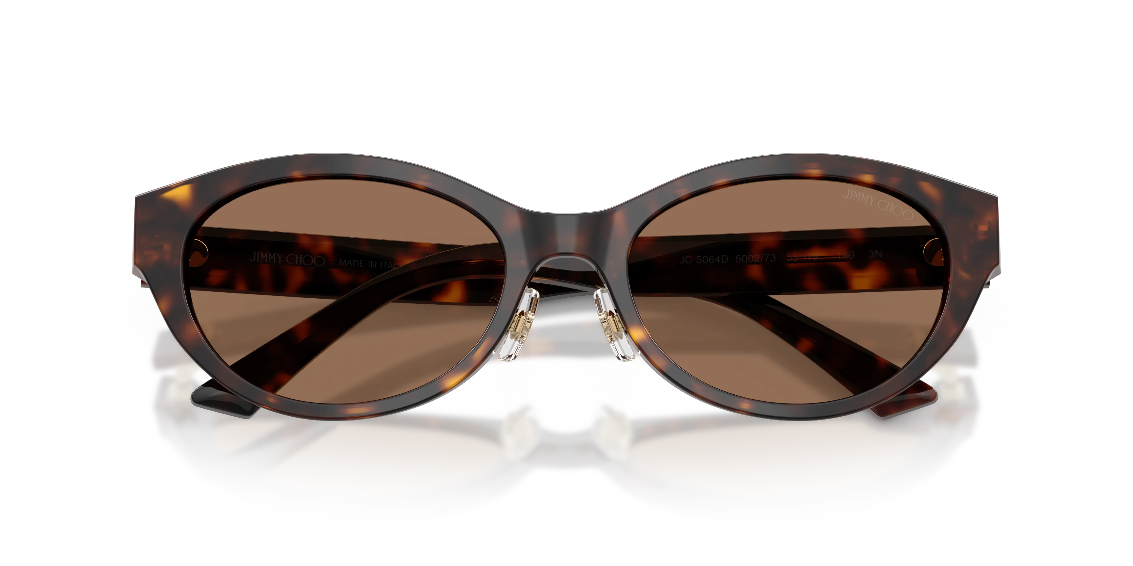 Jimmy Choo JC5064D 500273 Occhiali da sole Acetato Tartaruga Marrone Rotonda Normale - immagine 2