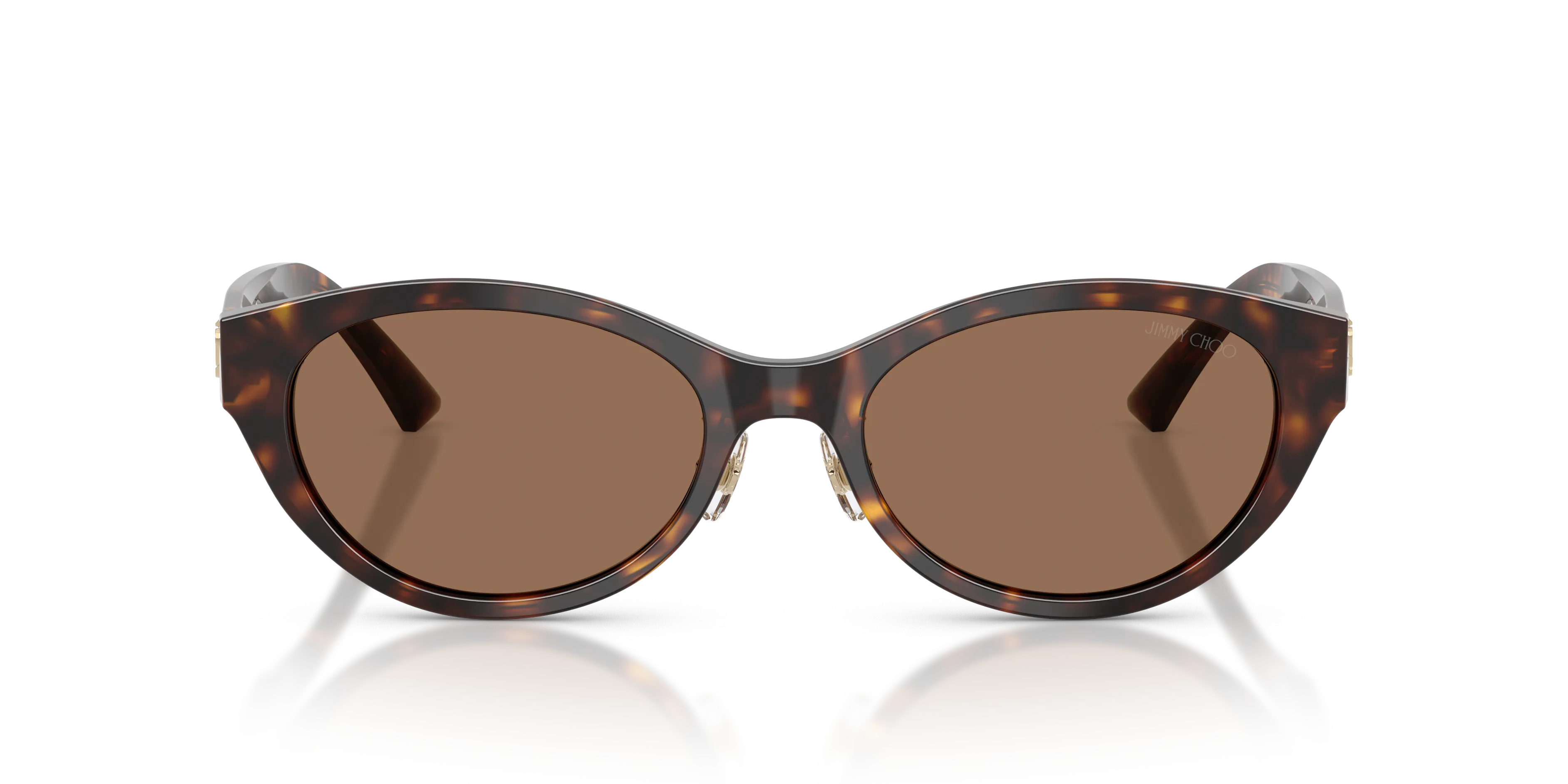 Jimmy Choo JC5064D 500273 Occhiali da sole Acetato Tartaruga Marrone Rotonda Normale - immagine 3