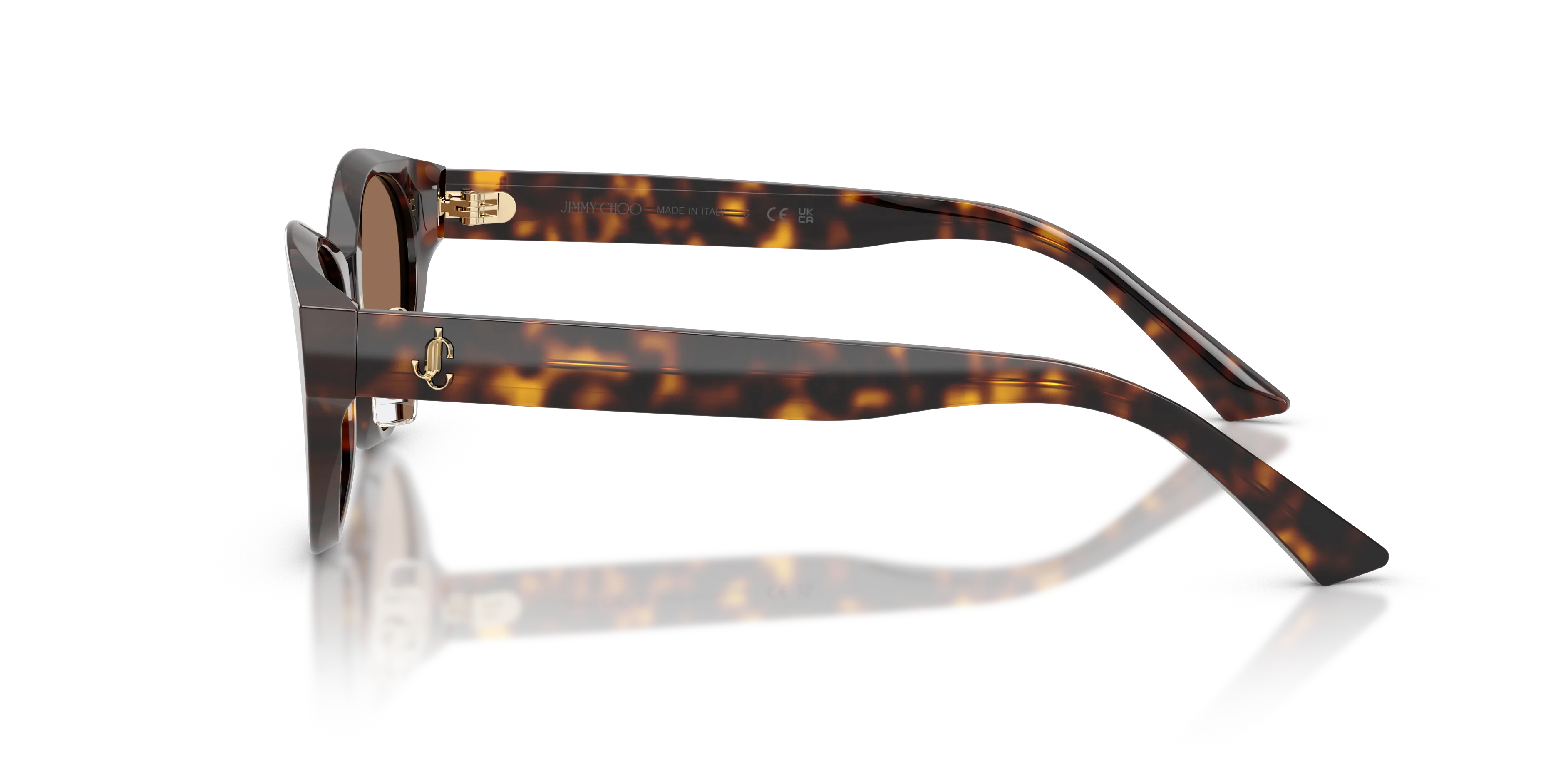 Jimmy Choo JC5064D 500273 Occhiali da sole Acetato Tartaruga Marrone Rotonda Normale - immagine 4
