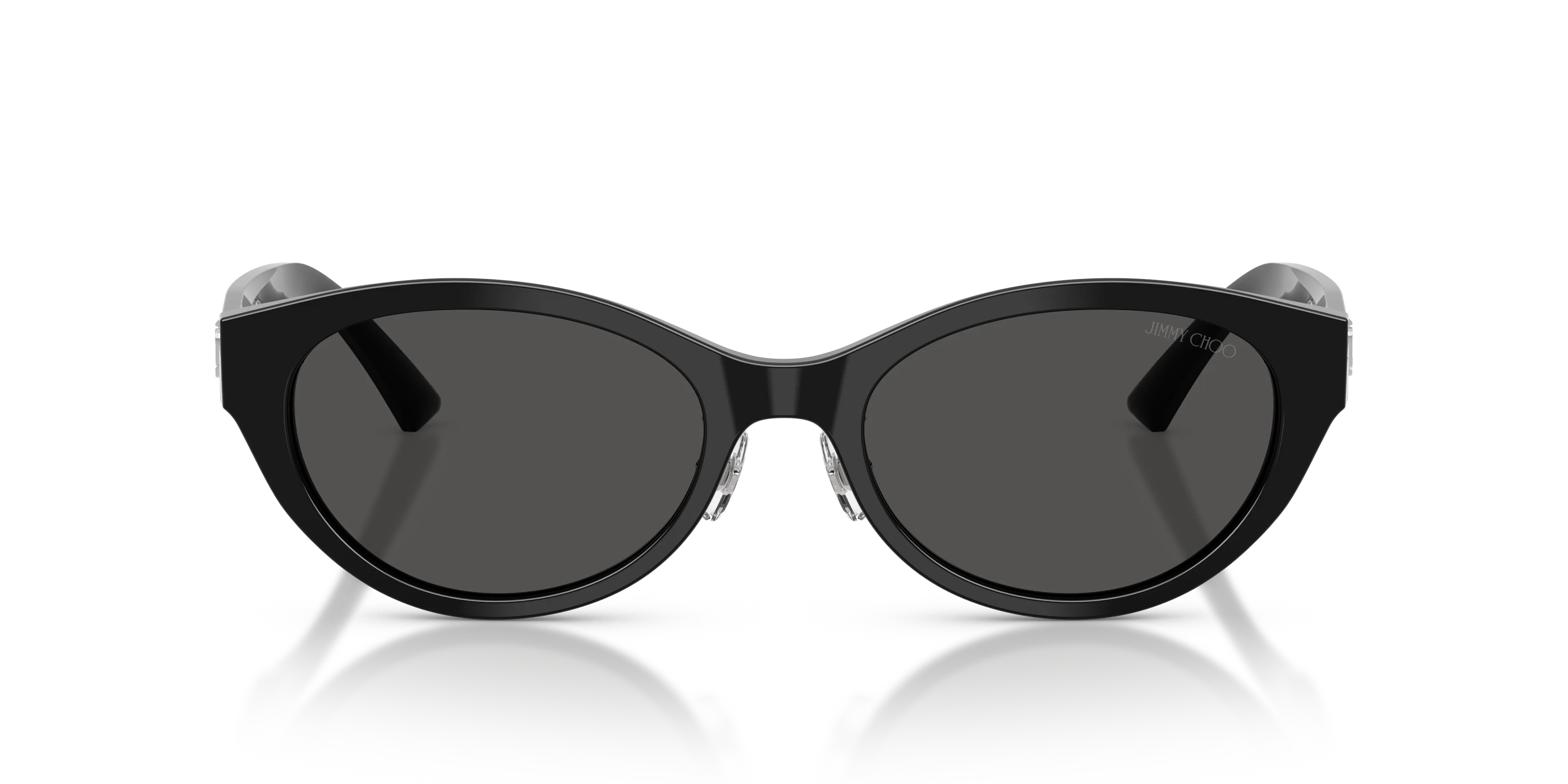 Jimmy Choo JC5064D 500087 Occhiali da sole Acetato Nero Grigio Rotonda Normale - immagine 3