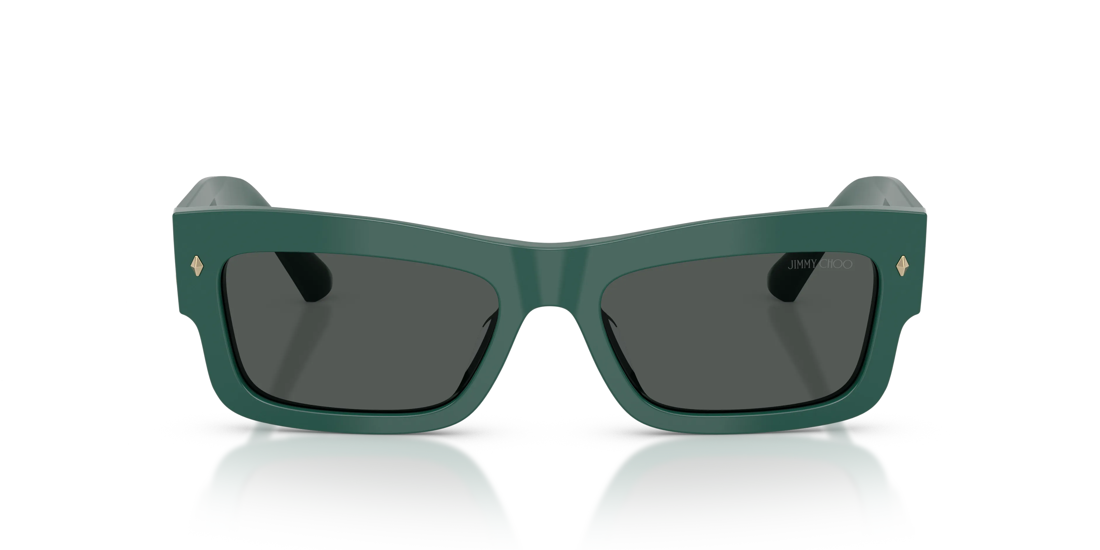 Jimmy Choo JC5063U 510187 Occhiali da sole Acetato Verde Grigio Squadrata Normale - immagine 3