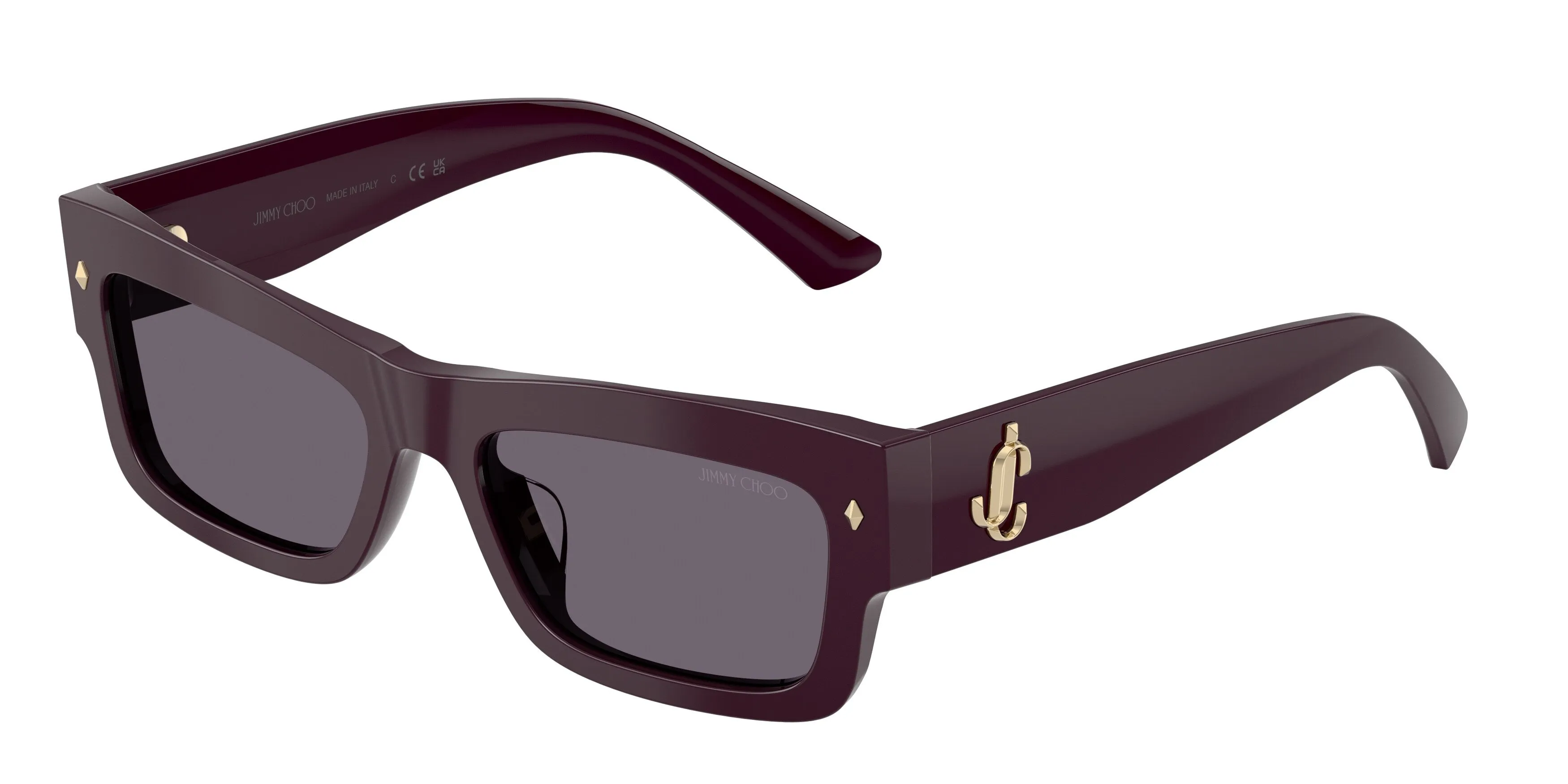 Jimmy Choo JC5063U 50751A Occhiali da sole Acetato Viola Viola Squadrata Normale - immagine 1