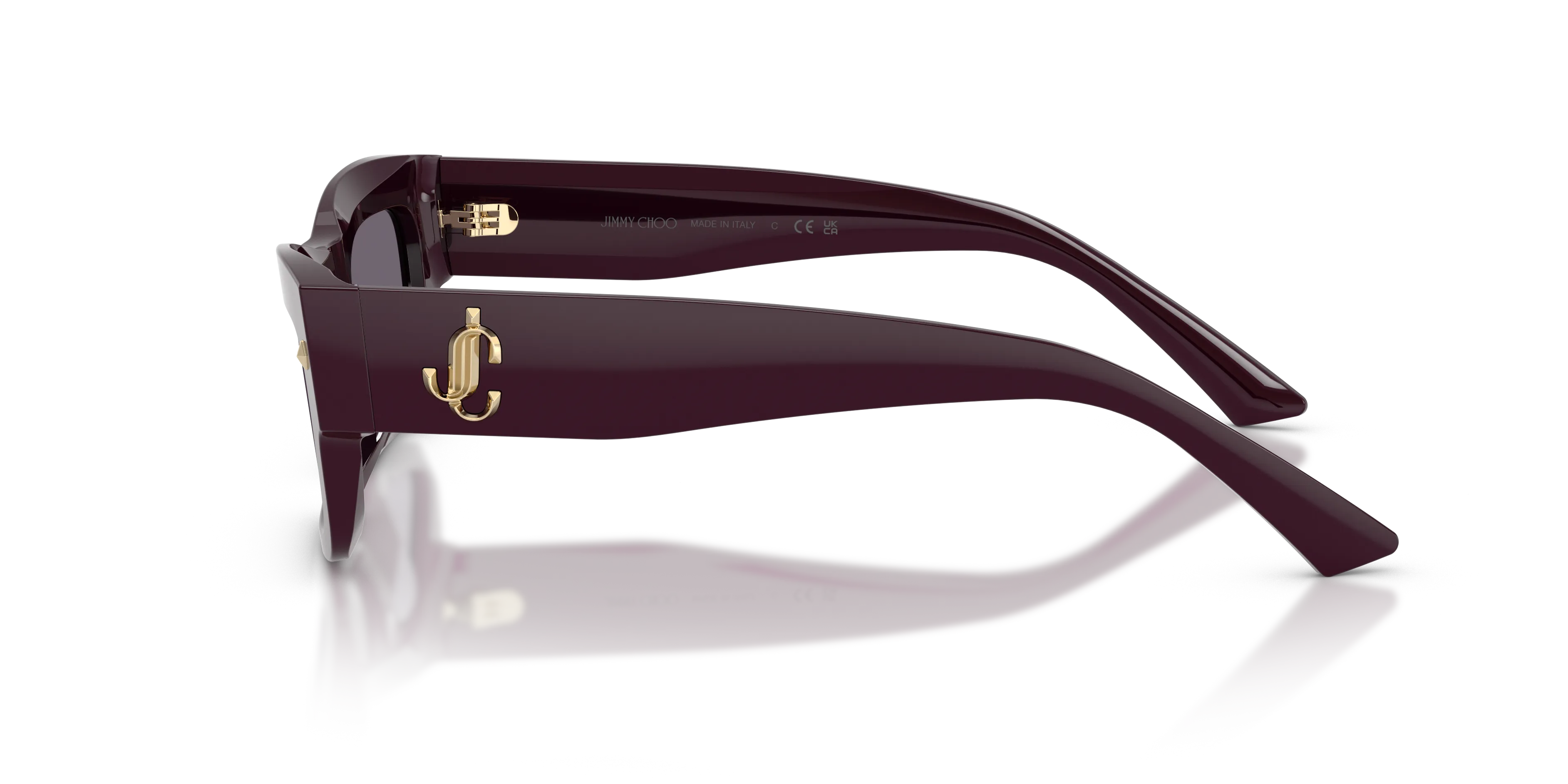 Jimmy Choo JC5063U 50751A Occhiali da sole Acetato Viola Viola Squadrata Normale - immagine 4