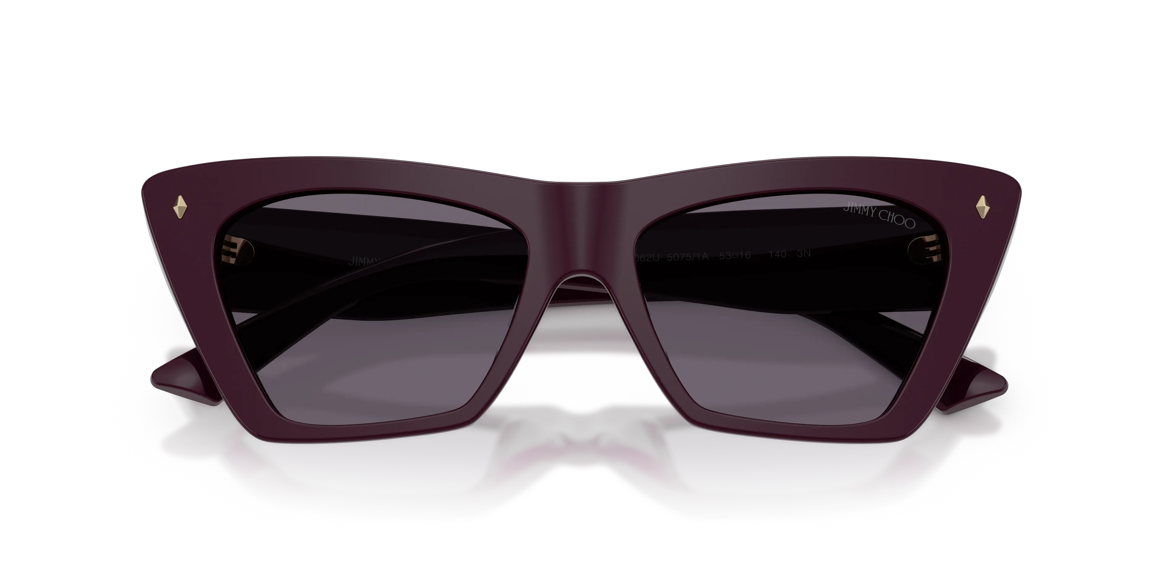Jimmy Choo JC5062U 50751A Occhiali da sole Acetato Viola Viola Cat Eye Normale - immagine 2