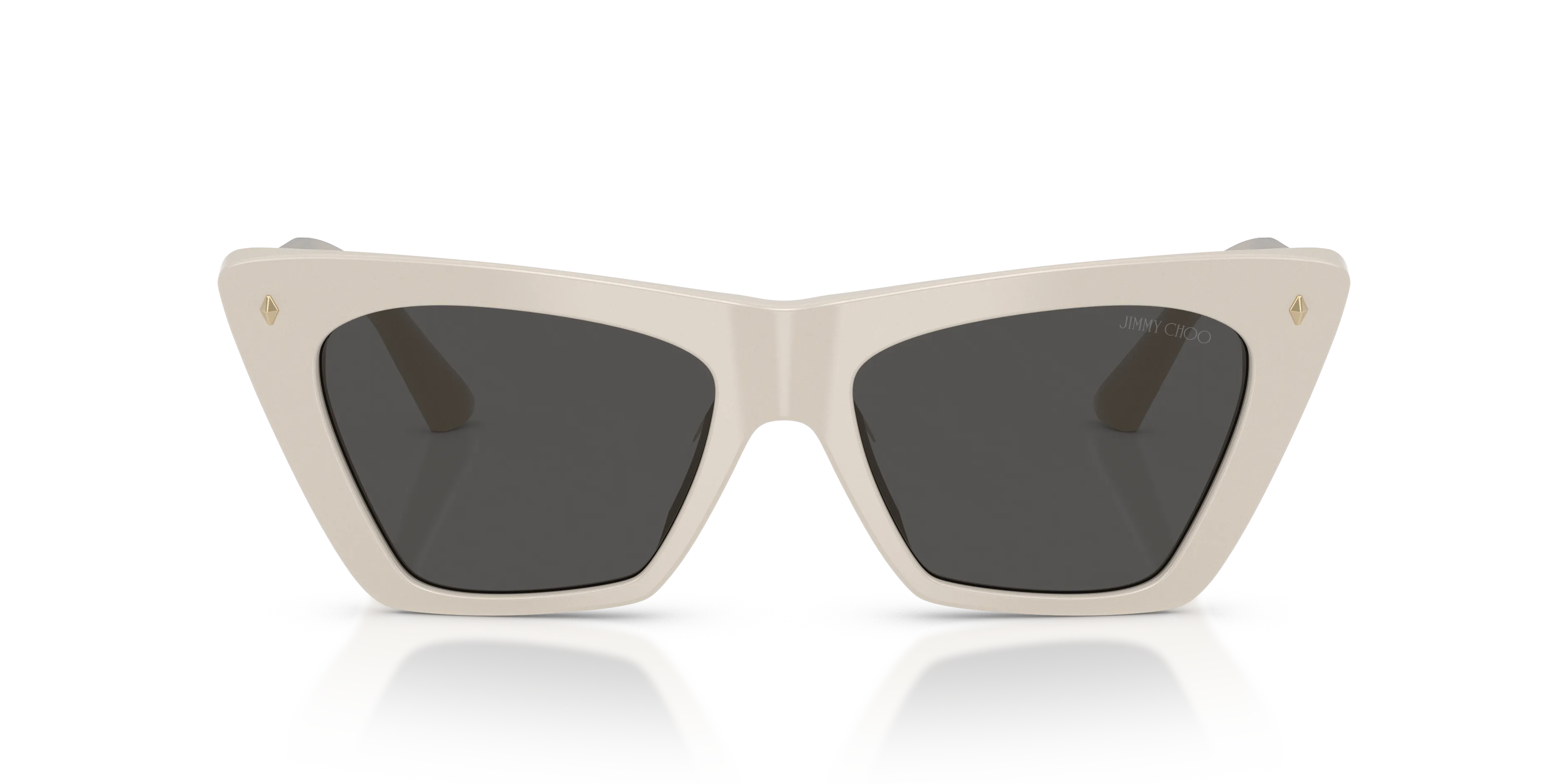 Jimmy Choo JC5062U 500887 Occhiali da sole Acetato Bianco Grigio Cat Eye Normale - immagine 3