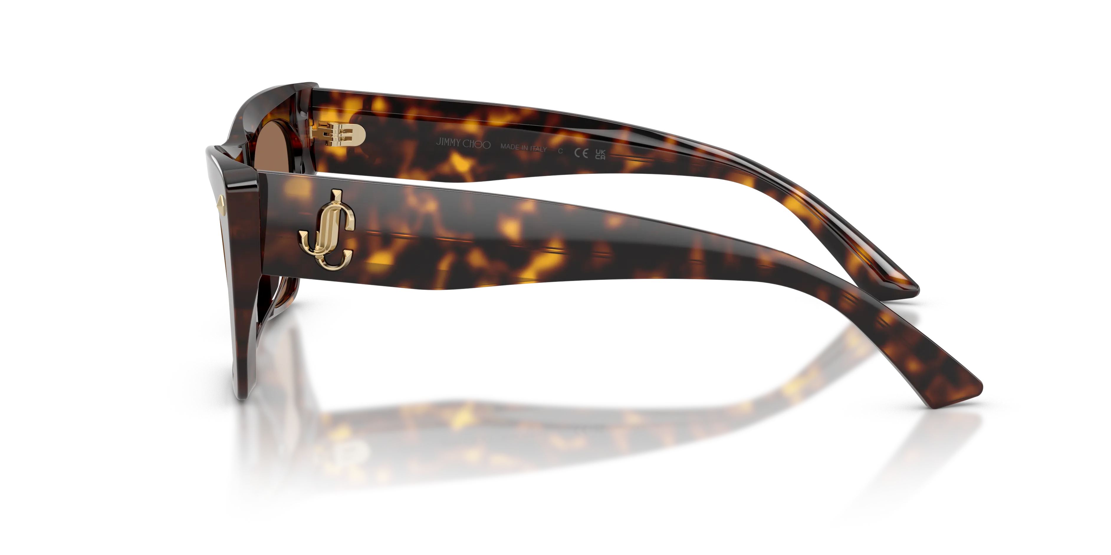 Jimmy Choo JC5062U 500273 Occhiali da sole Acetato Tartaruga Marrone Cat Eye Normale - immagine 4